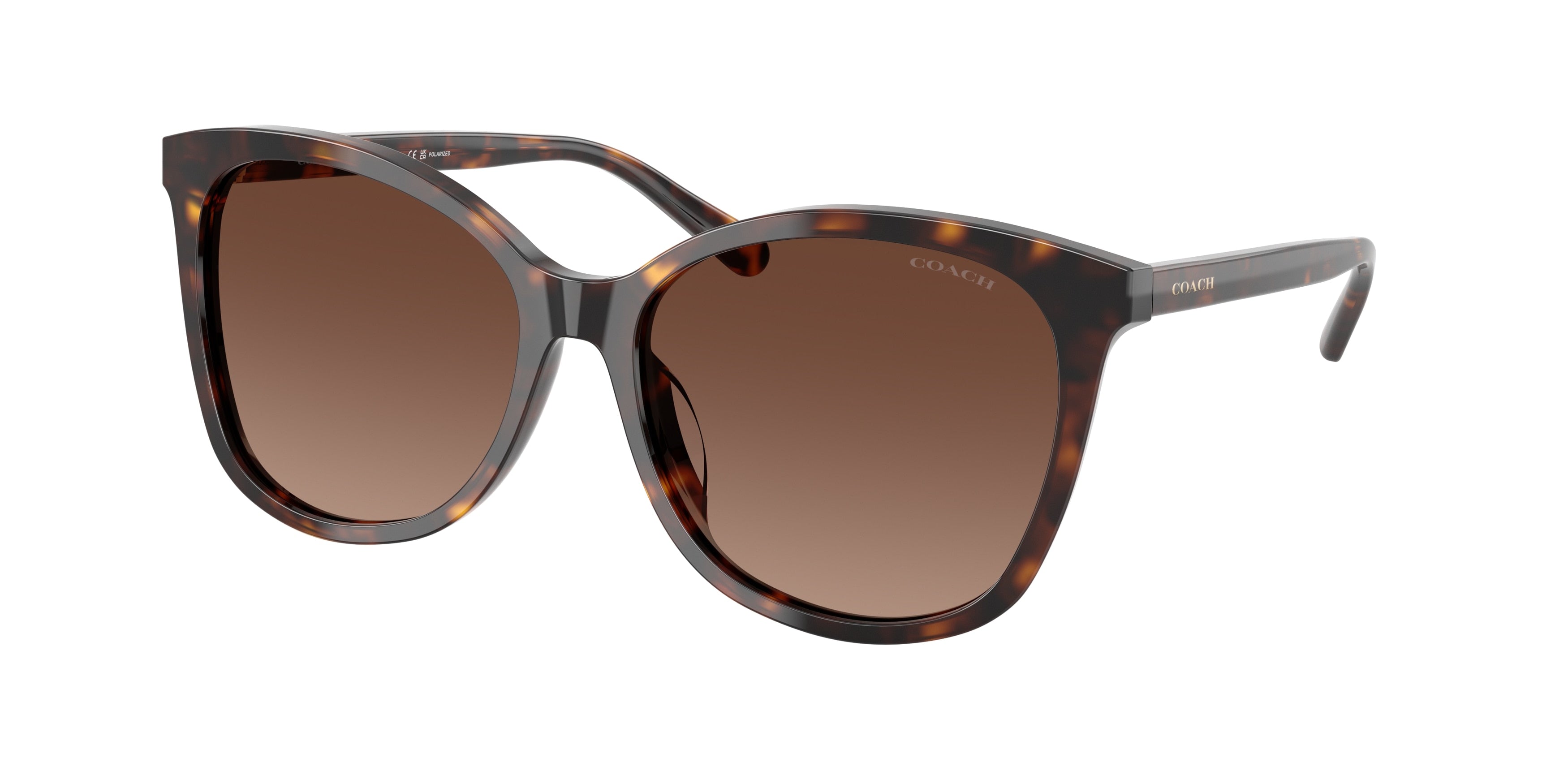 Coach L1101 HC8271U Square Sunglasses  5120T5-Dark Tortoise 57-140-16 - Color Map Tortoise