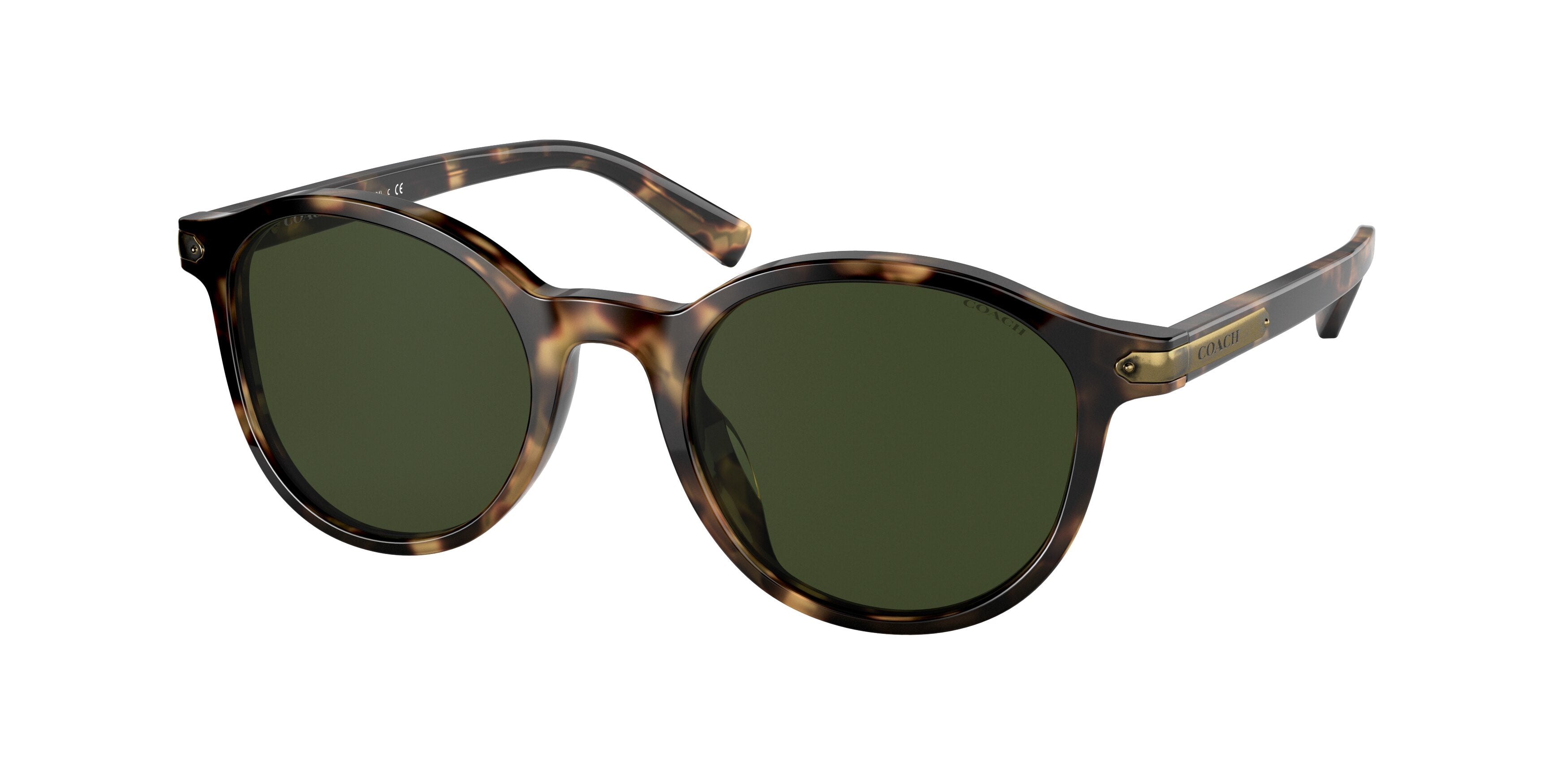 Coach C2094 HC8312U Round Sunglasses  517171-Tokyo Tortoise 51-145-21 - Color Map Tortoise