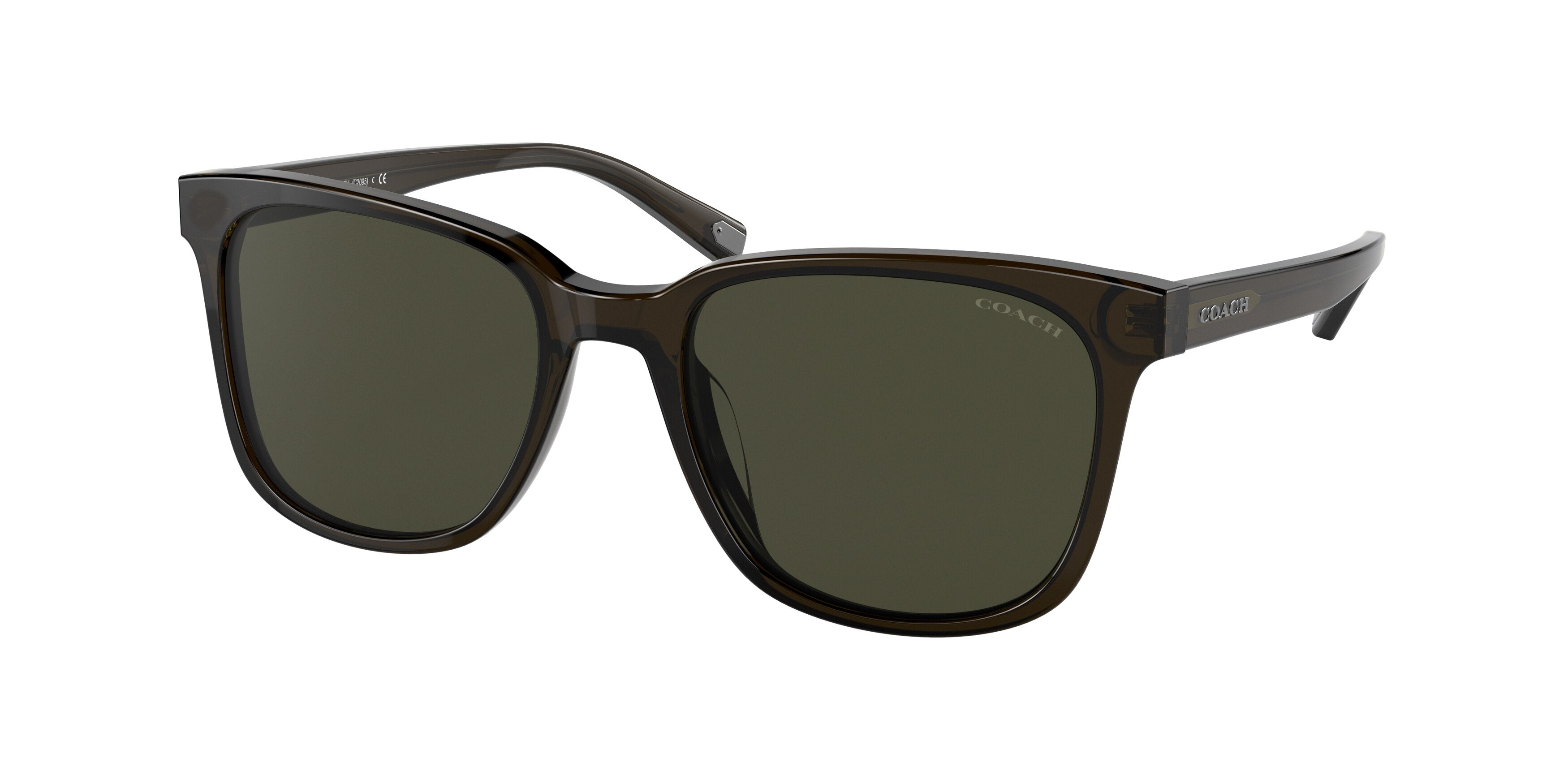 Coach C2095 HC8313U Square Sunglasses  520382-Military Green 54-145-19 - Color Map Green