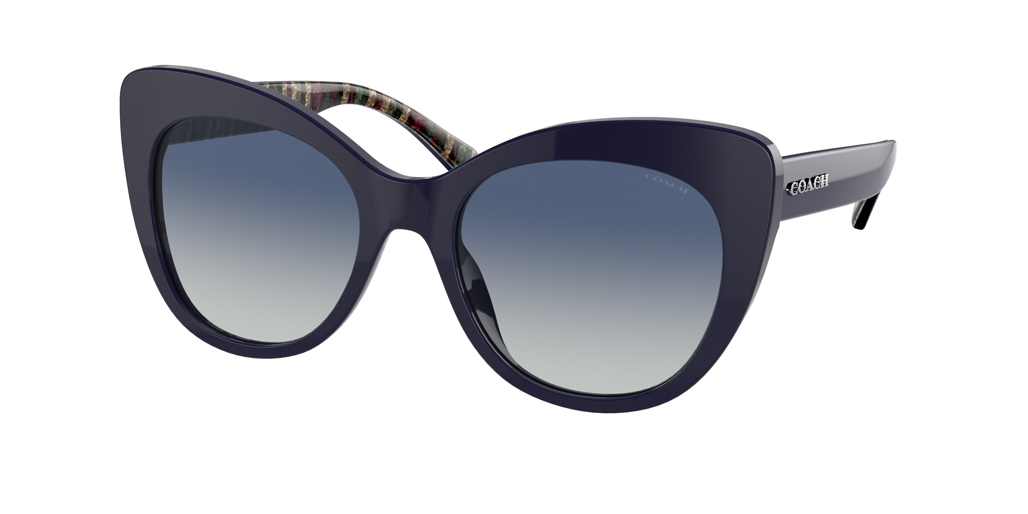 Coach C3448 HC8317 Cat Eye Sunglasses  56324L-Navy 54-140-19 - Color Map Blue