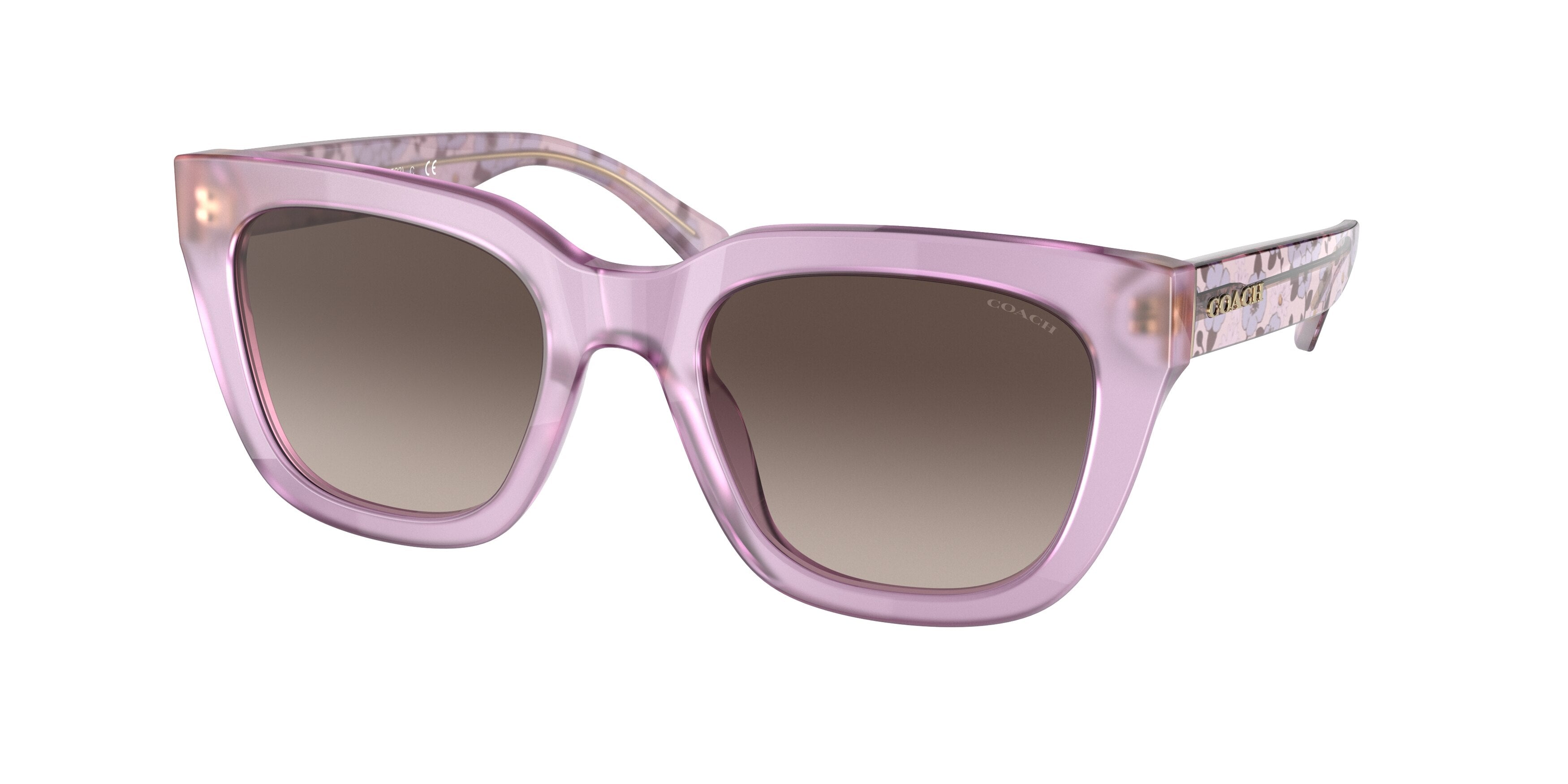 Coach C3503 HC8318F Square Sunglasses  5696E2-Milky Purple 54-140-21 - Color Map Violet