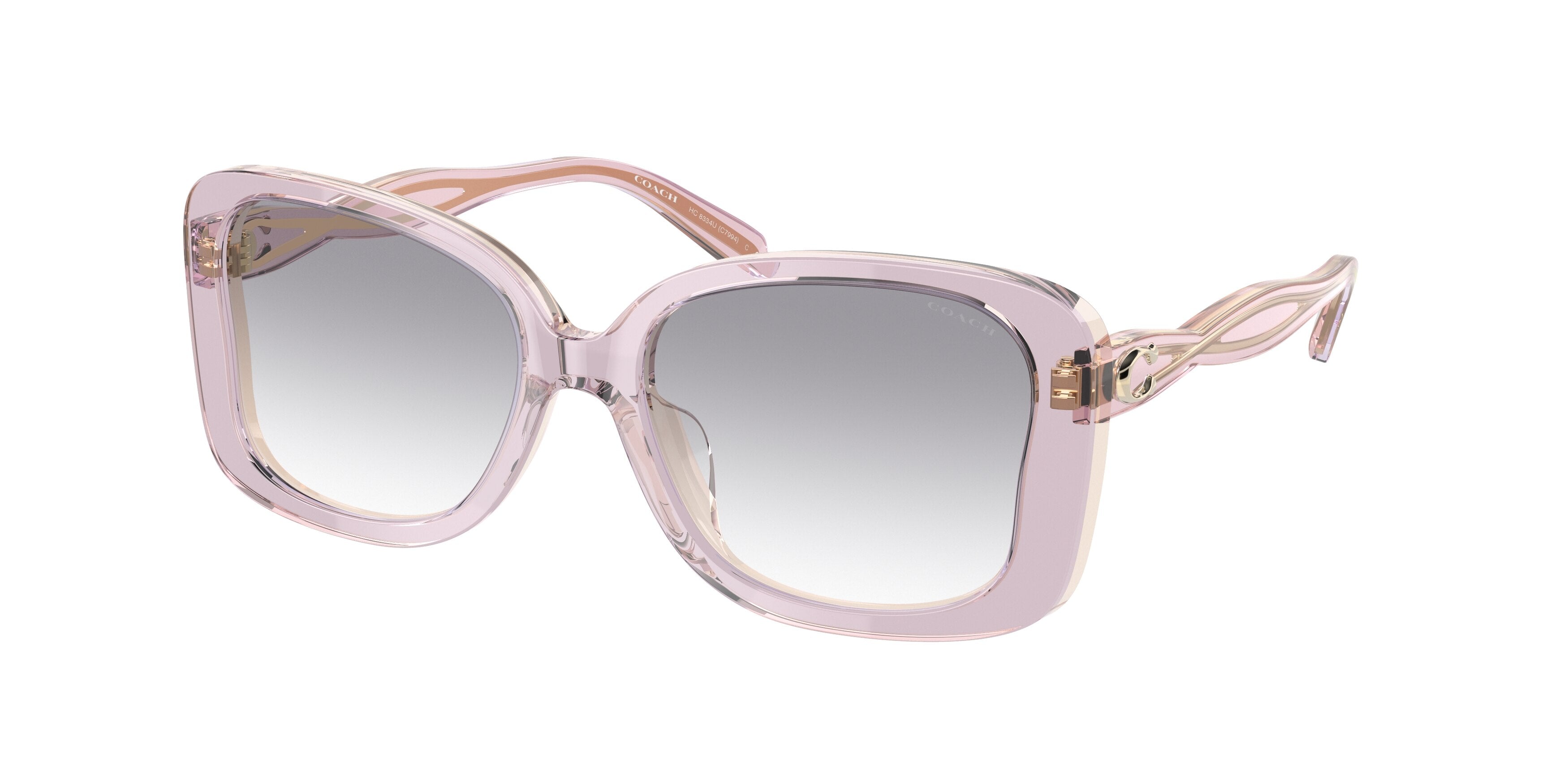 Coach C7994 HC8334U Butterfly Sunglasses  567911-Transparent Lilac 53-140-17 - Color Map Violet