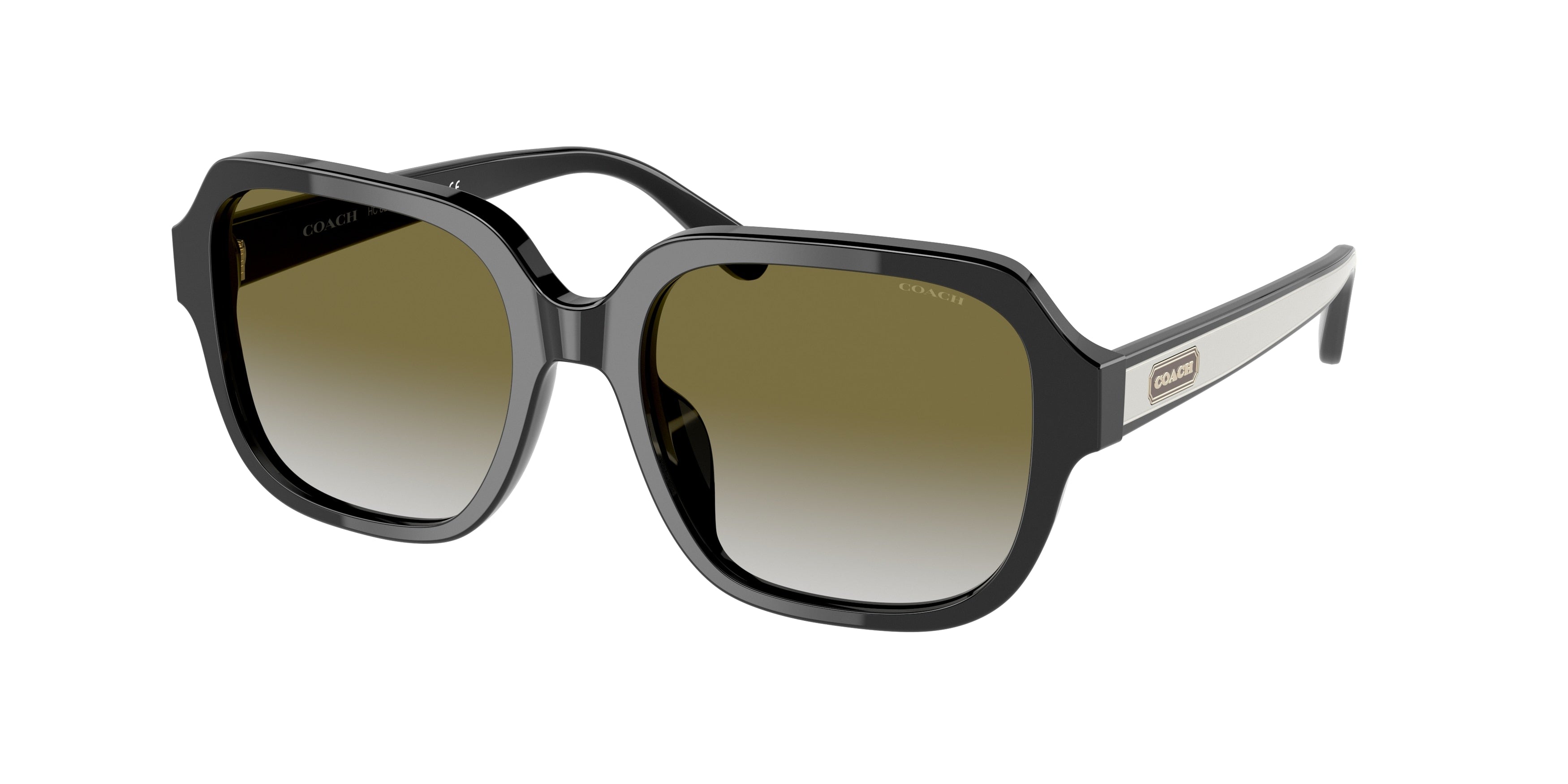 Coach C7989 HC8335U Rectangle Sunglasses  50027Z-Black 53-140-18 - Color Map Black