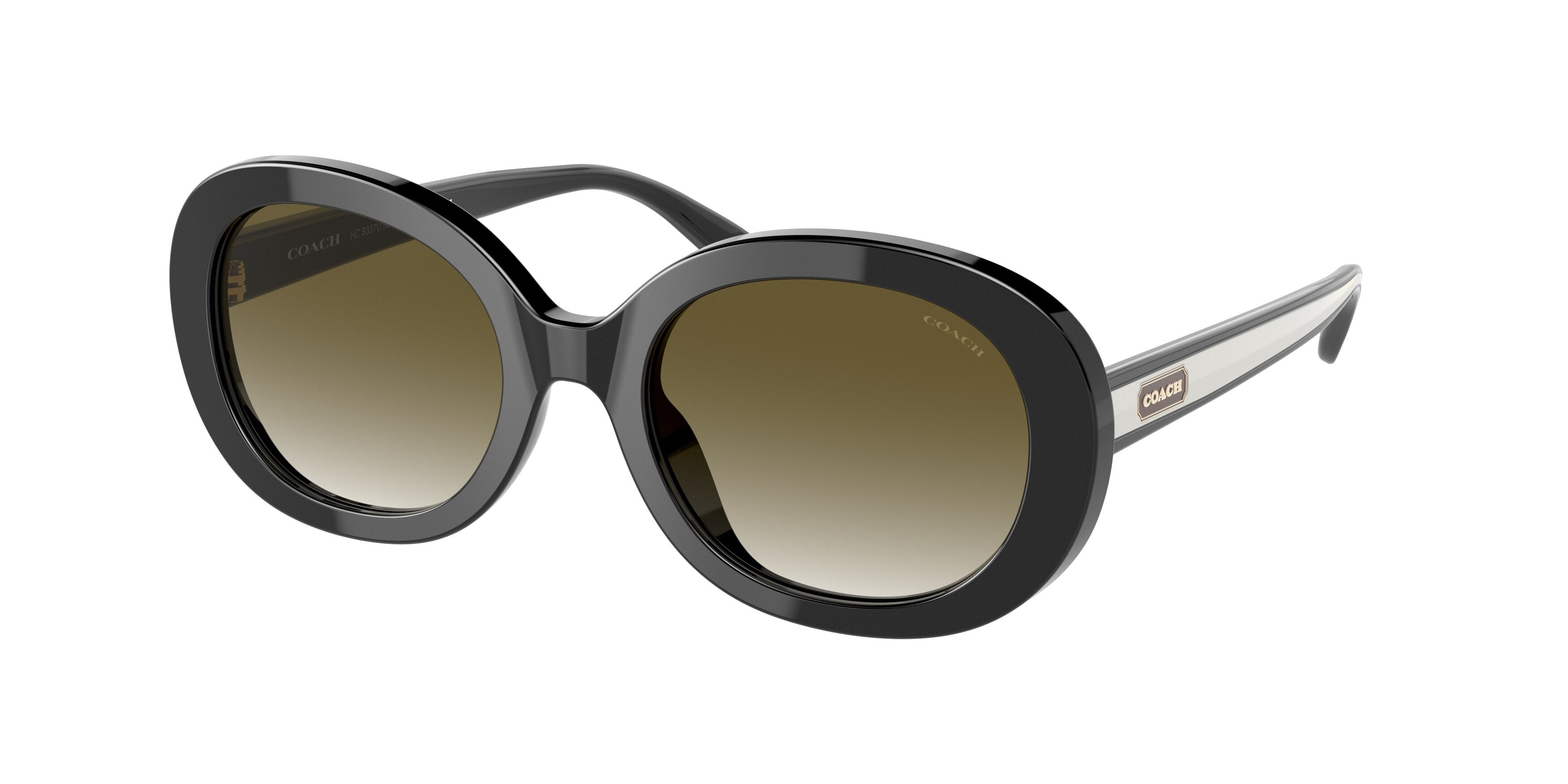 Coach C7992 HC8337U Oval Sunglasses  50027Z-Black 52-140-20 - Color Map Black