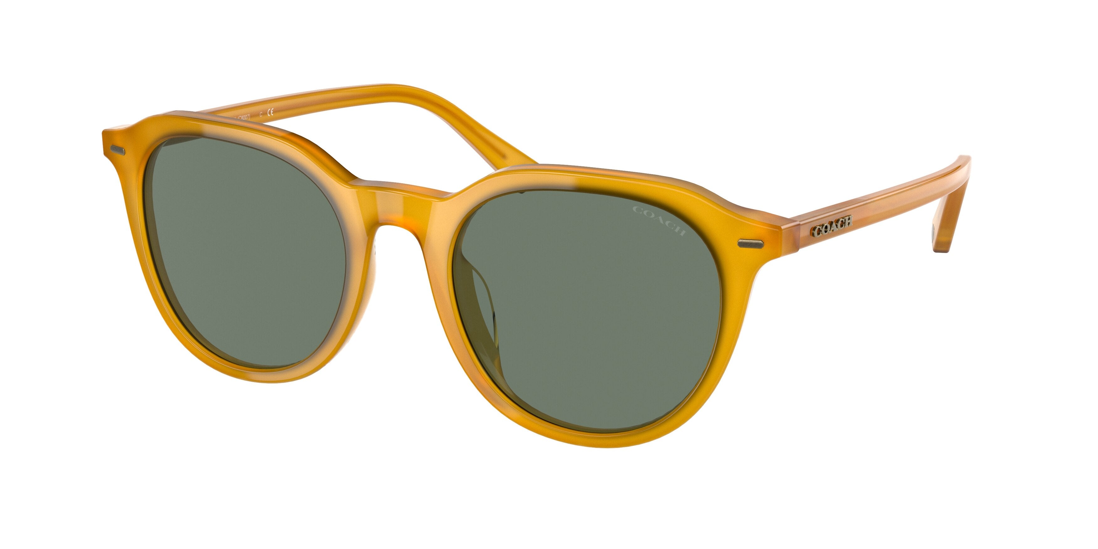 Coach C8007 HC8339U Phantos Sunglasses  52513H-Milky Amber 52-145-21 - Color Map Orange