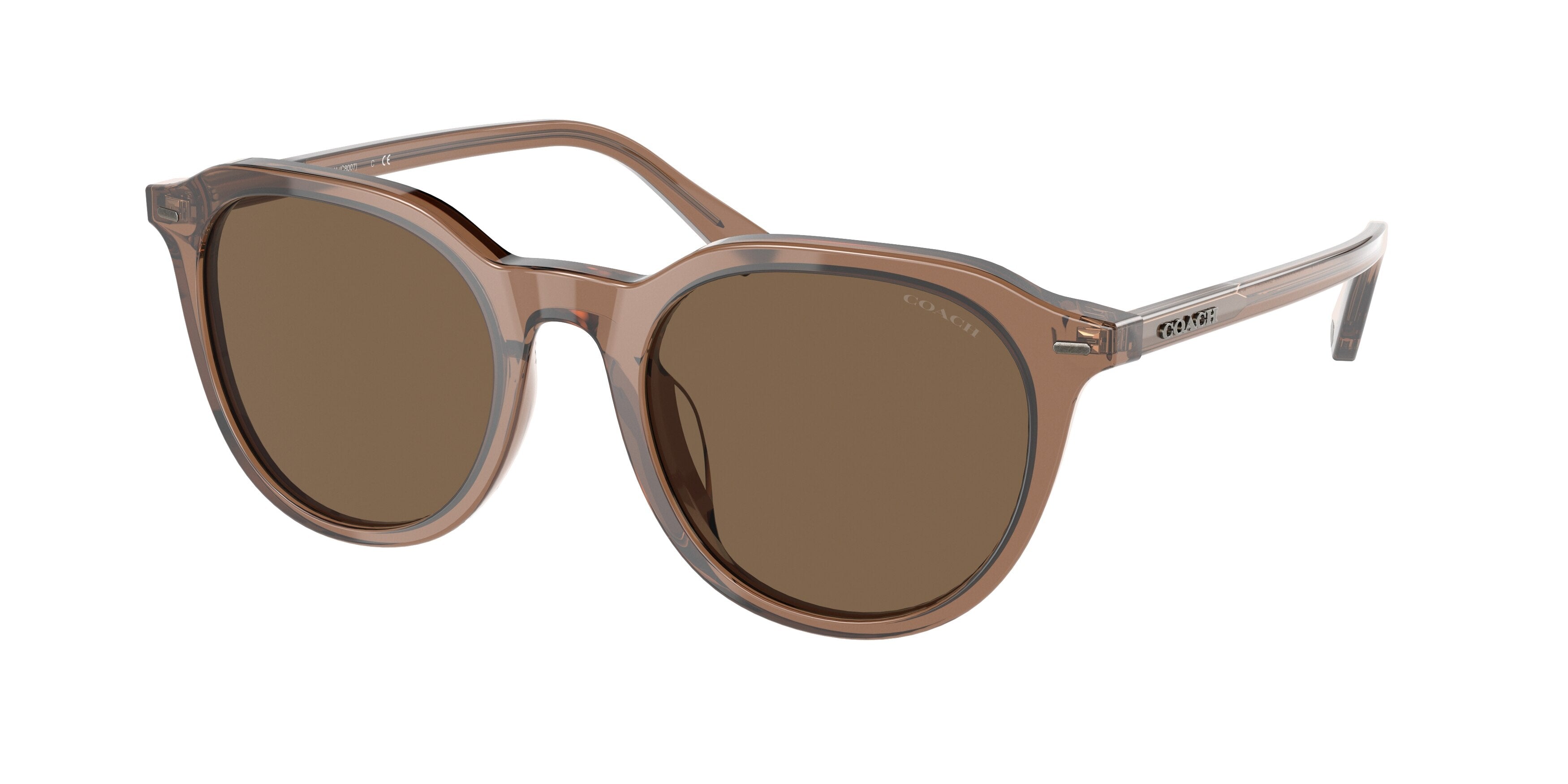 Coach C8007 HC8339U Phantos Sunglasses  567273-Transparent Brown 52-145-21 - Color Map Brown
