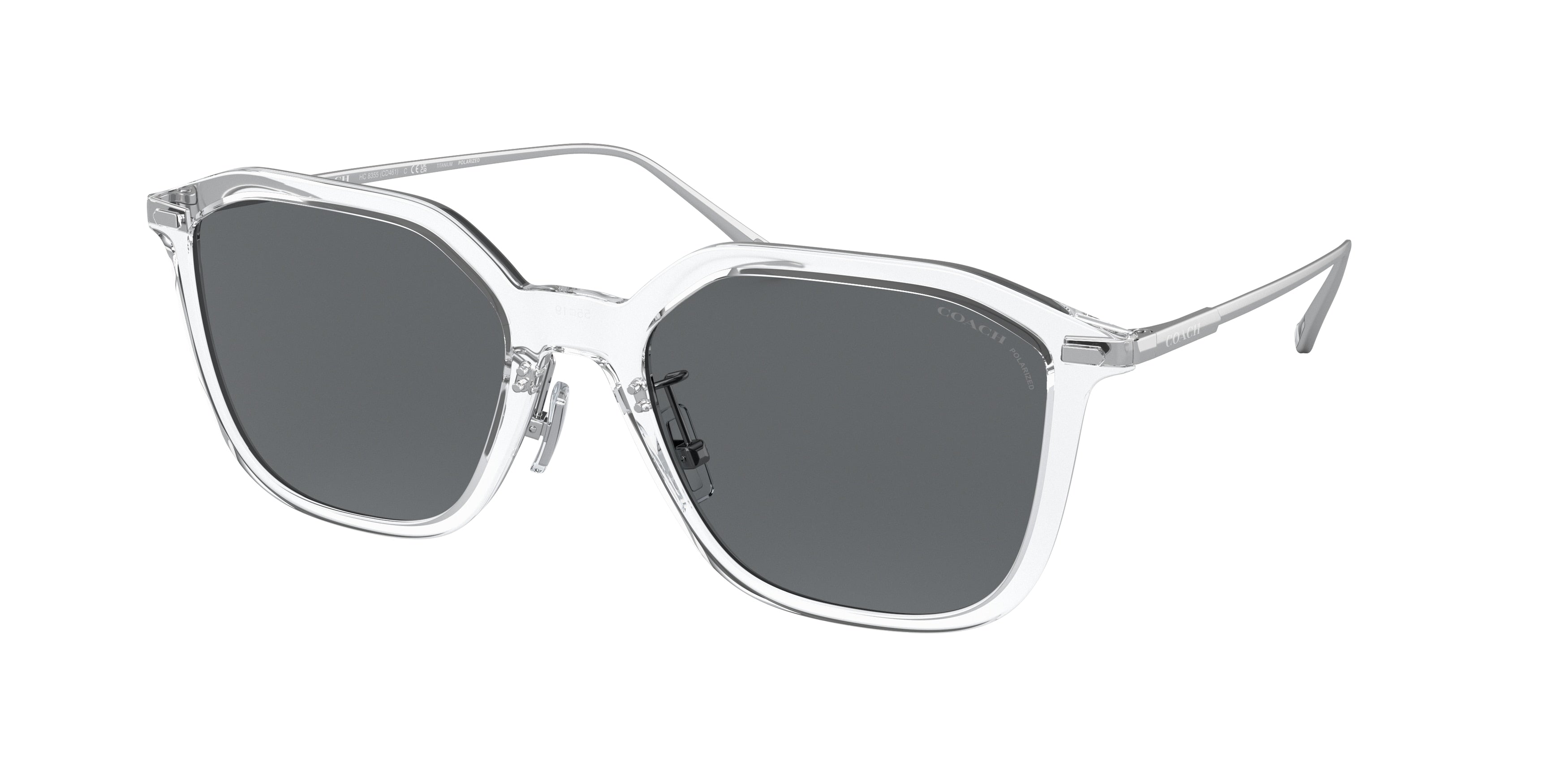 Coach CD461 HC8355 Irregular Sunglasses  511181-Clear 55-145-19 - Color Map Transparent