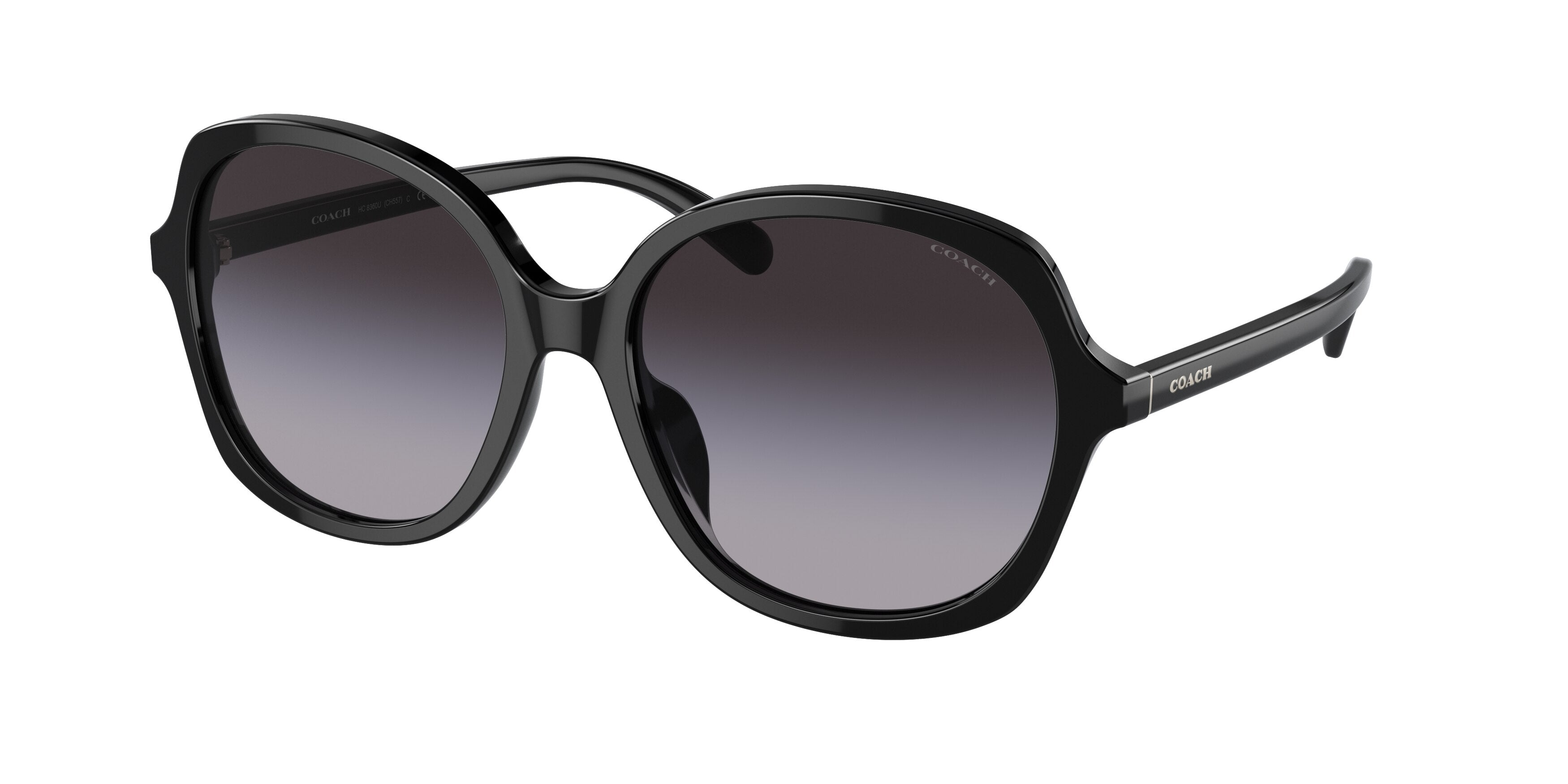 Coach CH557 HC8360U Square Sunglasses  50028G-Black 57-140-17 - Color Map Black