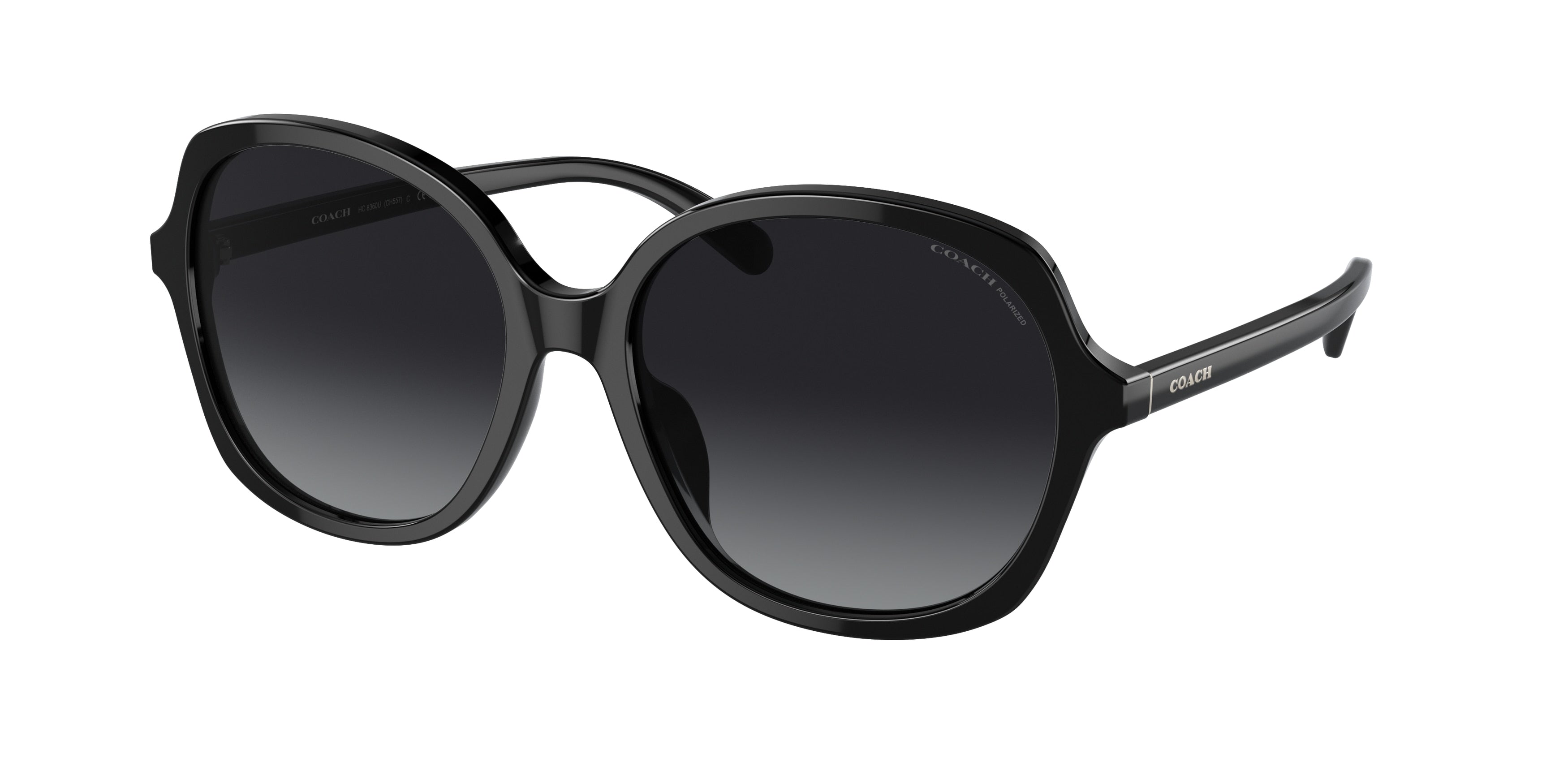Coach CH557 HC8360U Square Sunglasses  5002T3-Black 57-140-17 - Color Map Black