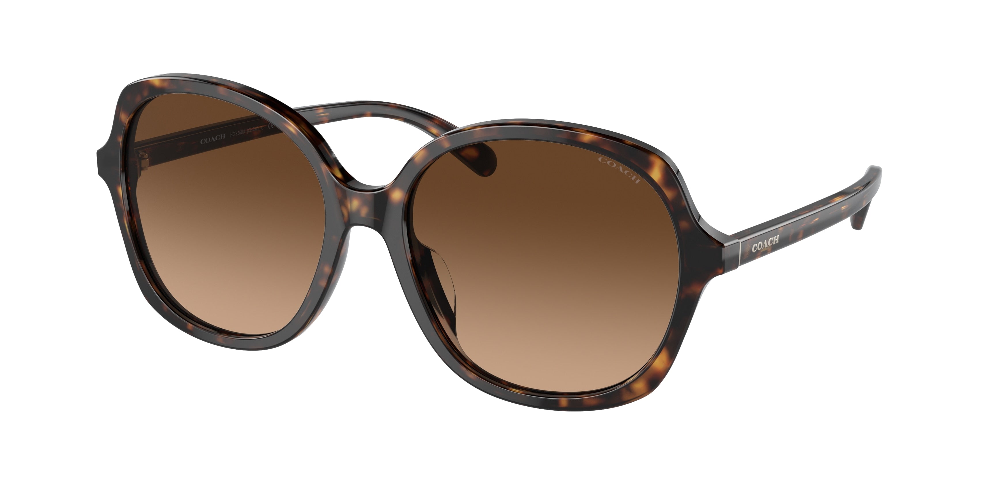 Coach CH557 HC8360U Square Sunglasses  512074-Dark Tortoise 57-140-17 - Color Map Tortoise