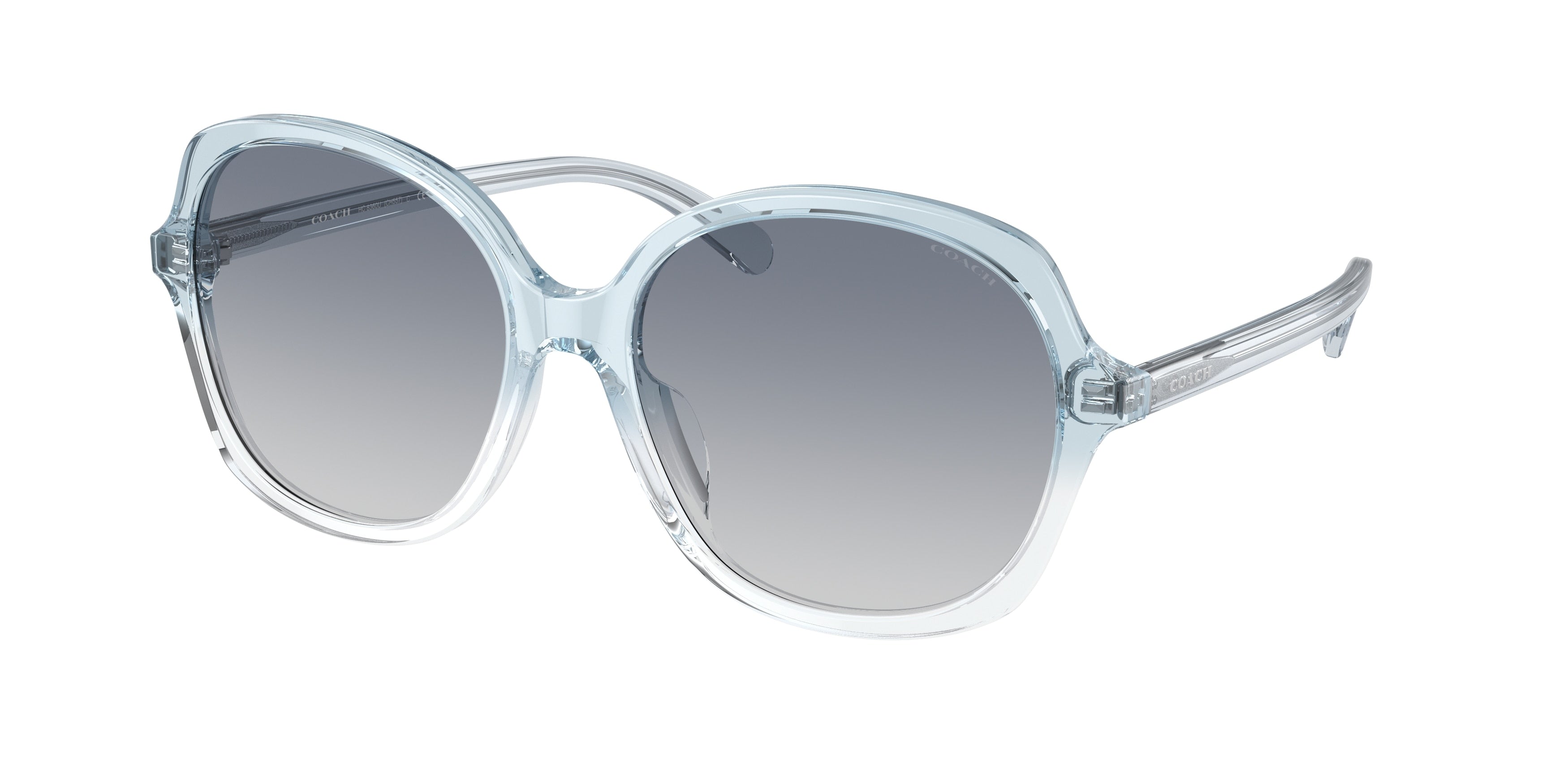 Coach CH557 HC8360U Square Sunglasses  573735-Transparent Blue Gradient 57-140-17 - Color Map Blue