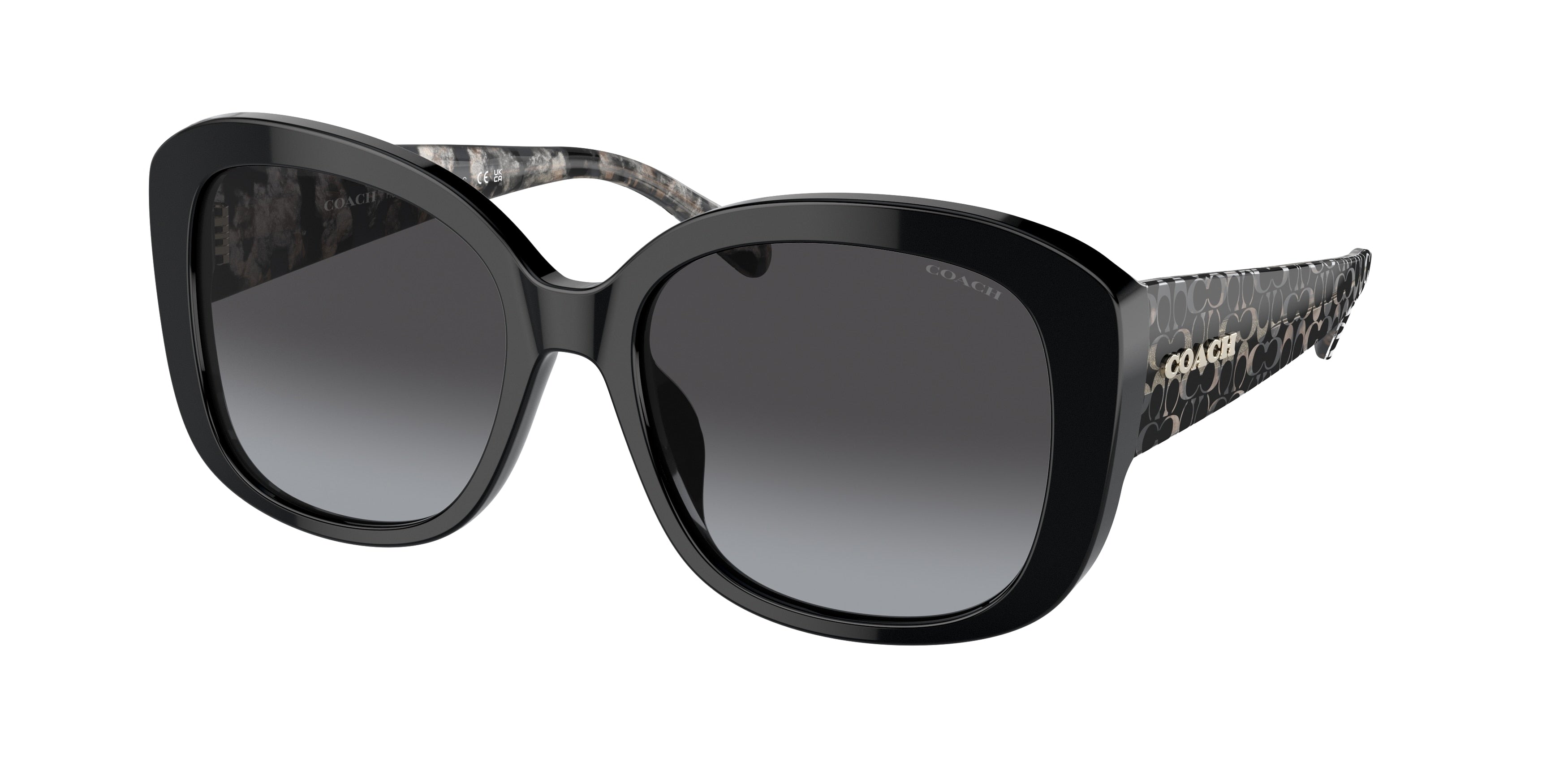 Coach CH564 HC8363U Butterfly Sunglasses  50028G-Black 56-140-18 - Color Map Black