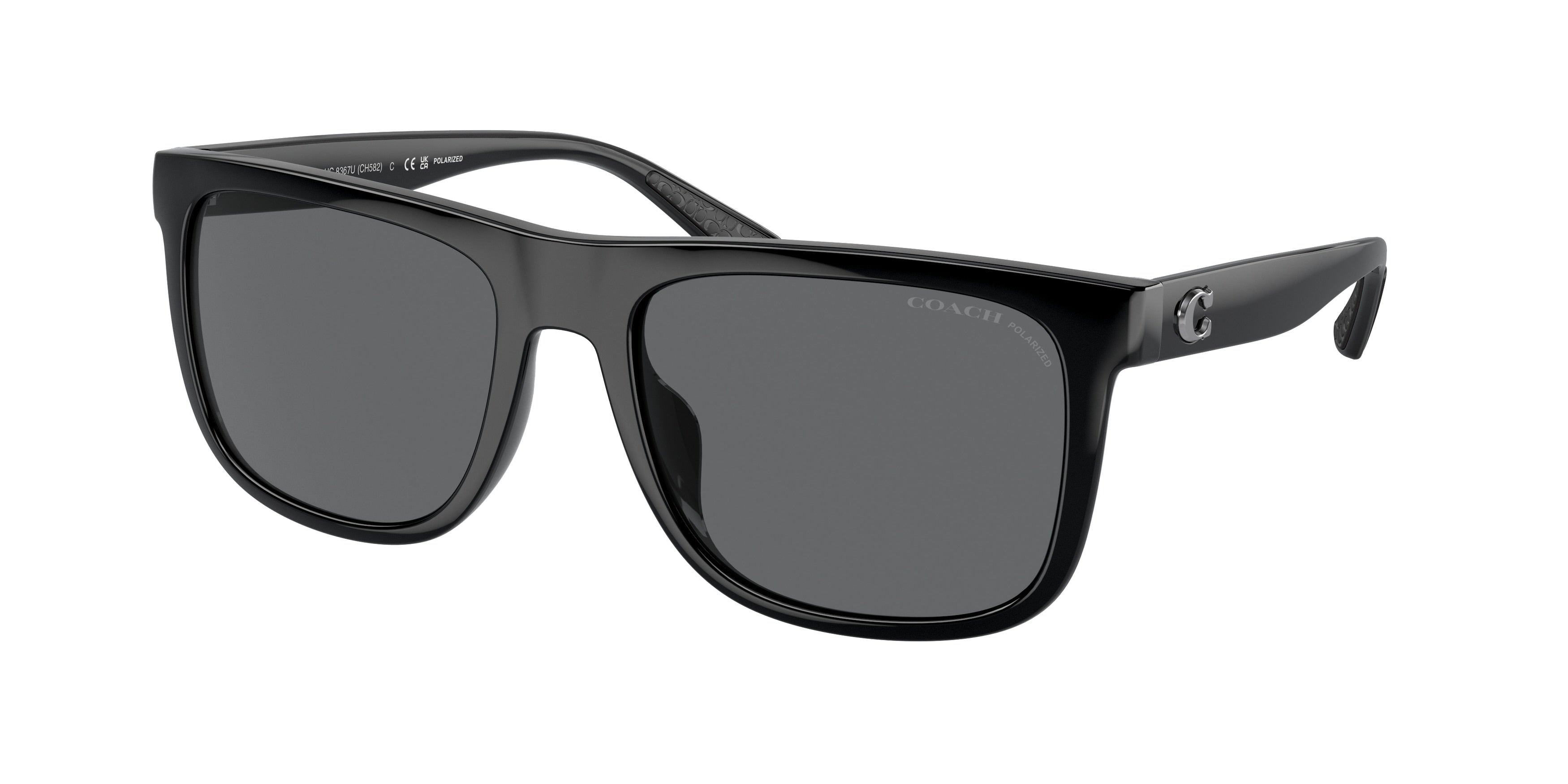 Coach CH581 HC8367U Square Sunglasses  500281-Black 57-145-19 - Color Map Black