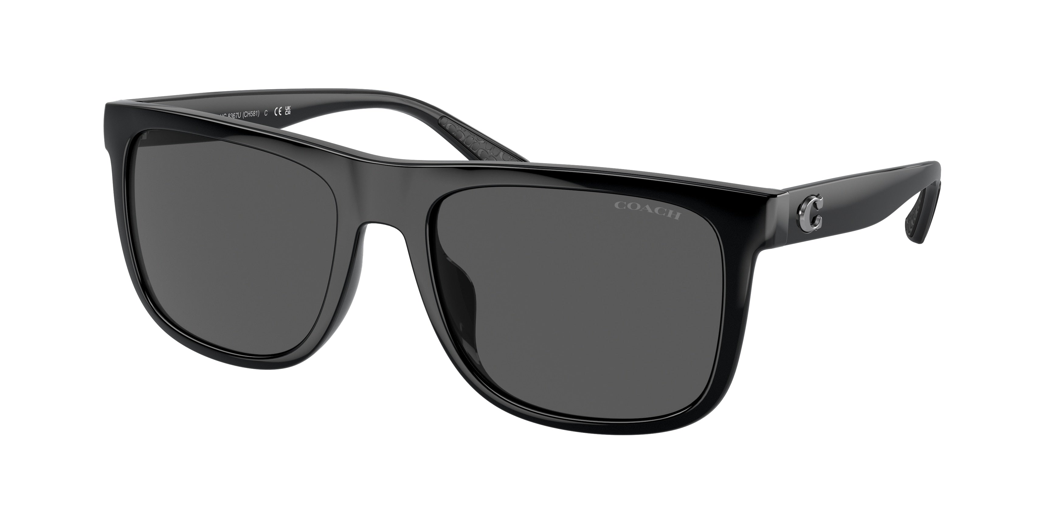 Coach CH581 HC8367U Square Sunglasses  500287-Black 57-145-19 - Color Map Black