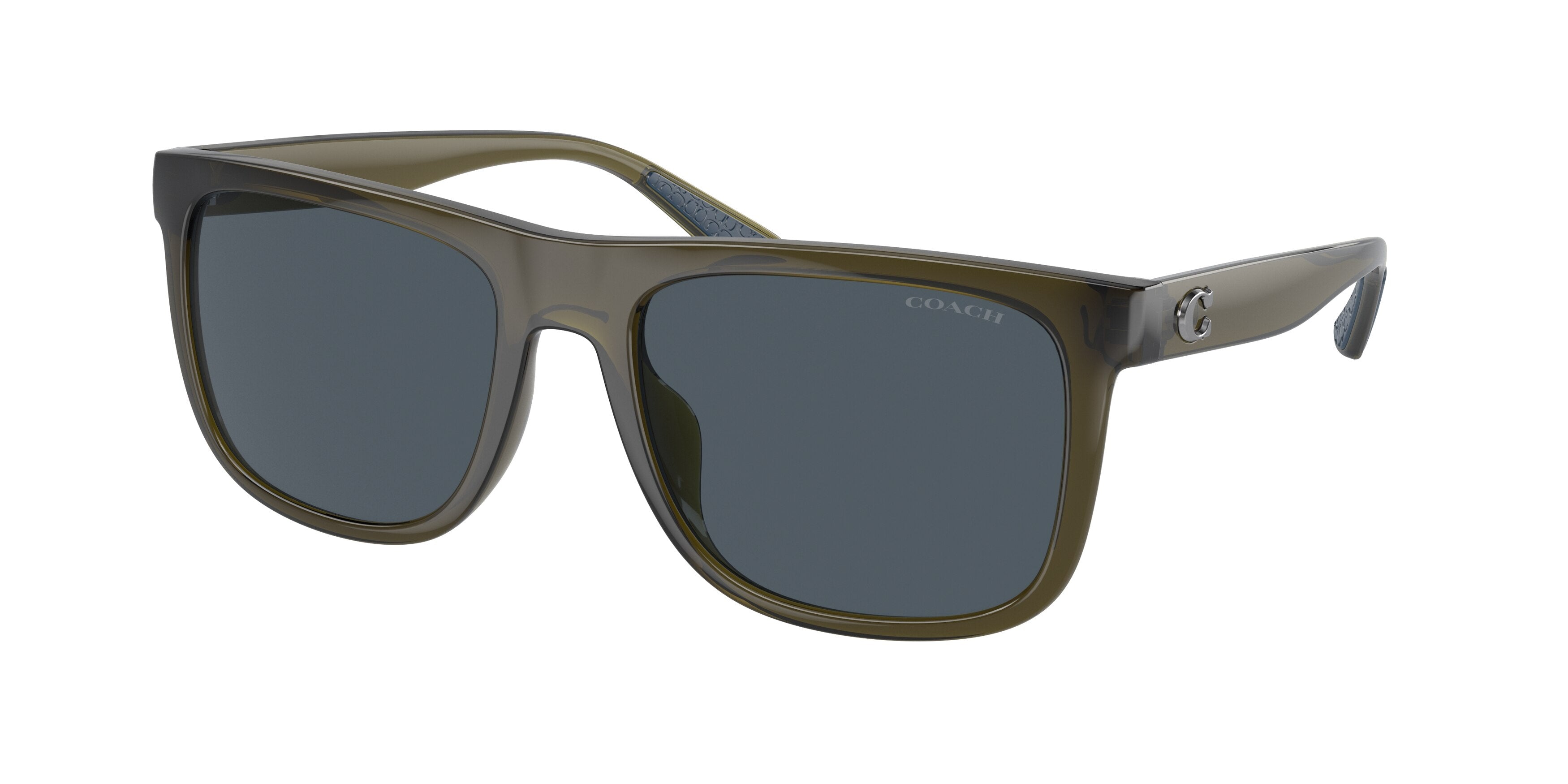 Coach CH581 HC8367U Square Sunglasses  576087-Transparent Green 57-145-19 - Color Map Green