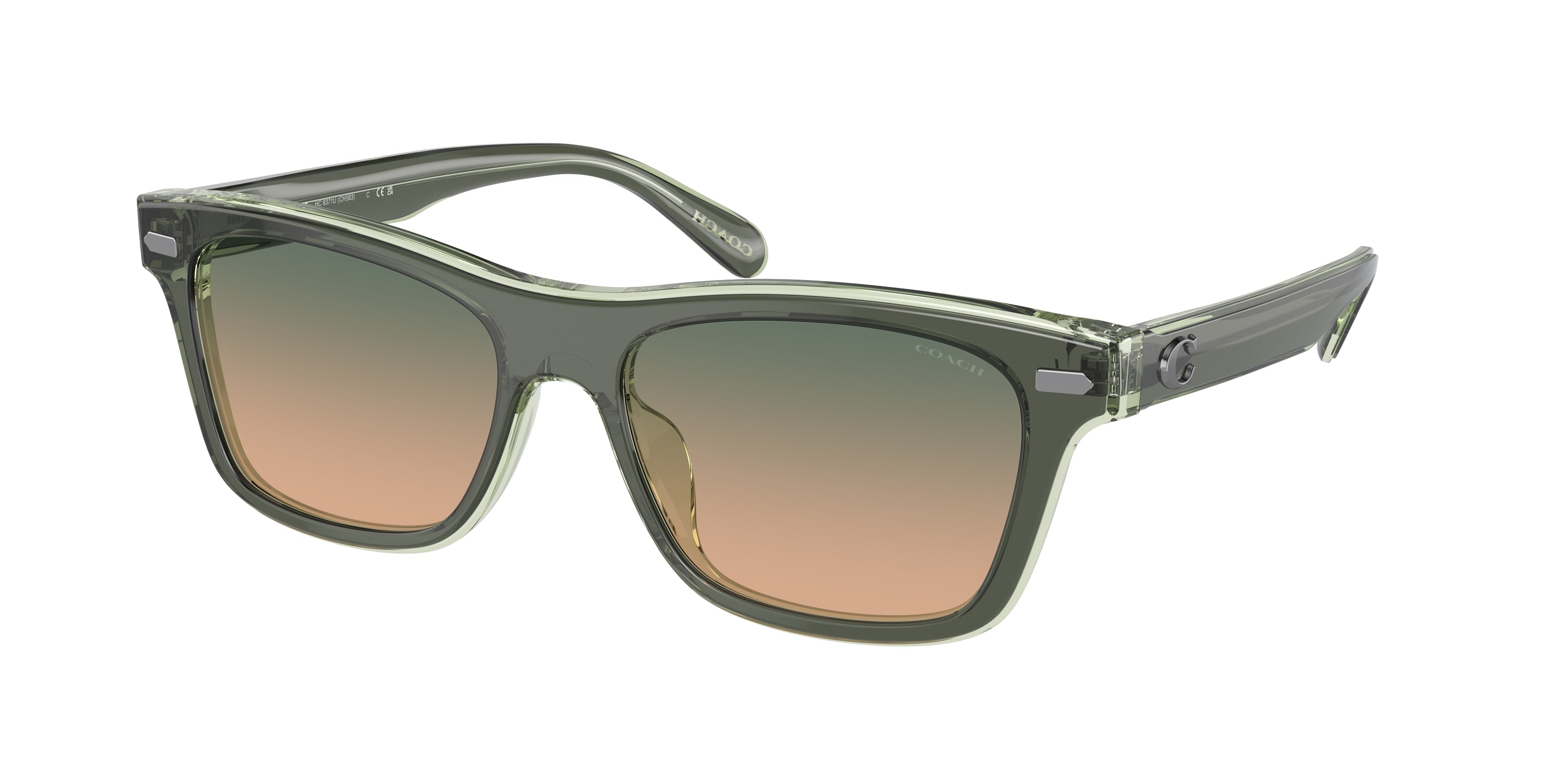 Coach CH583 HC8371U Square Sunglasses  574613-Moss/Mint 54-145-17 - Color Map Green