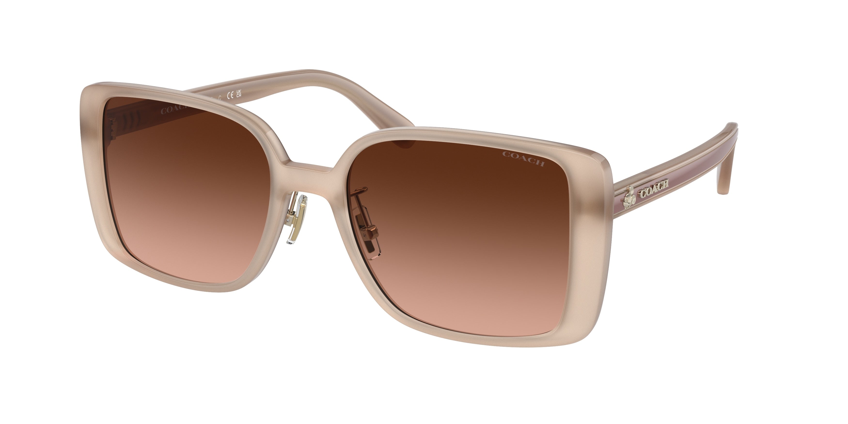 Coach CH562 HC8375 Square Sunglasses  57475M-Milky Ivory 56-145-19 - Color Map White