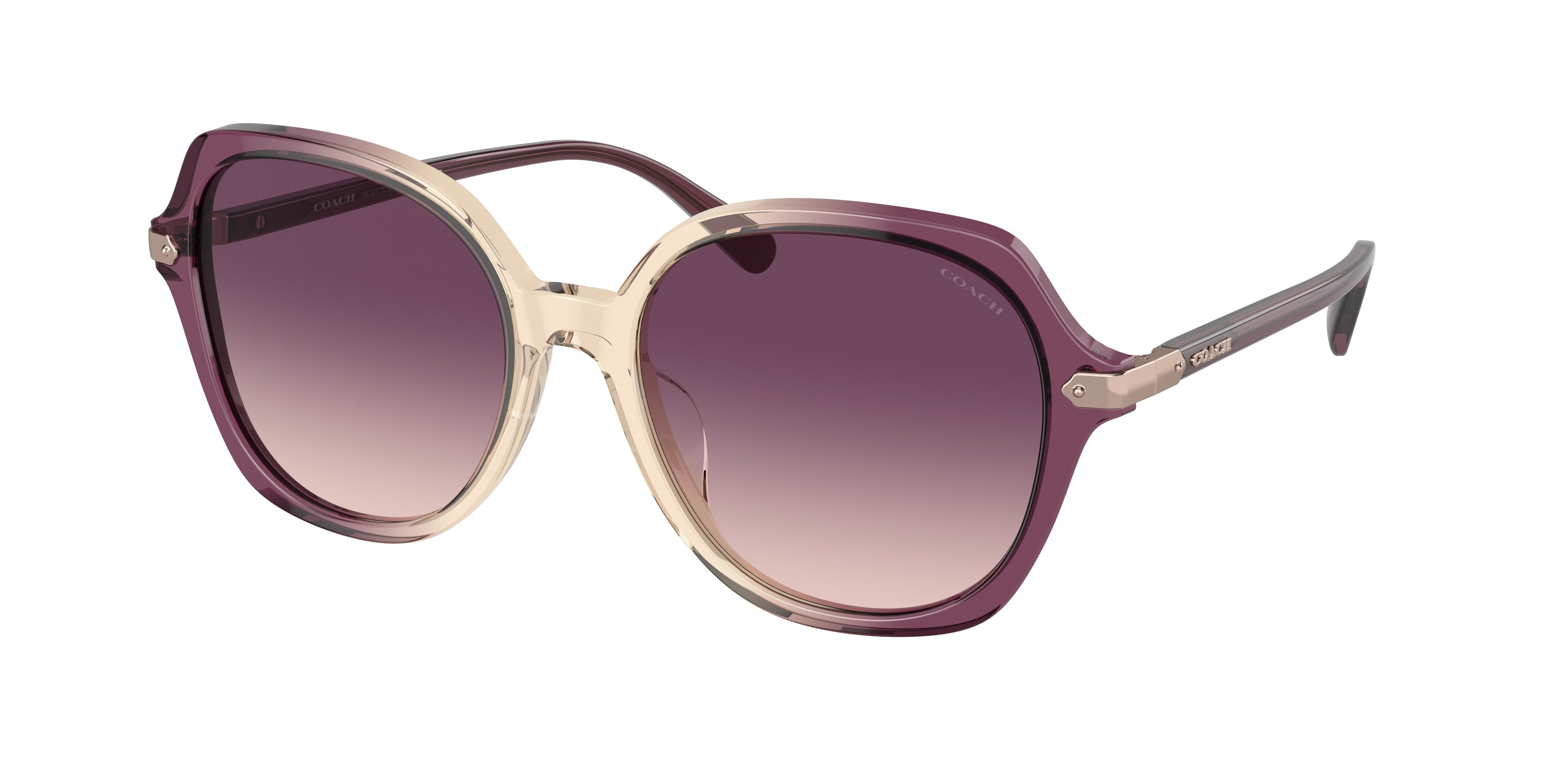Coach CL925 HC8377U Round Sunglasses  57737W-Multi 55-145-18 - Color Map Multicolor