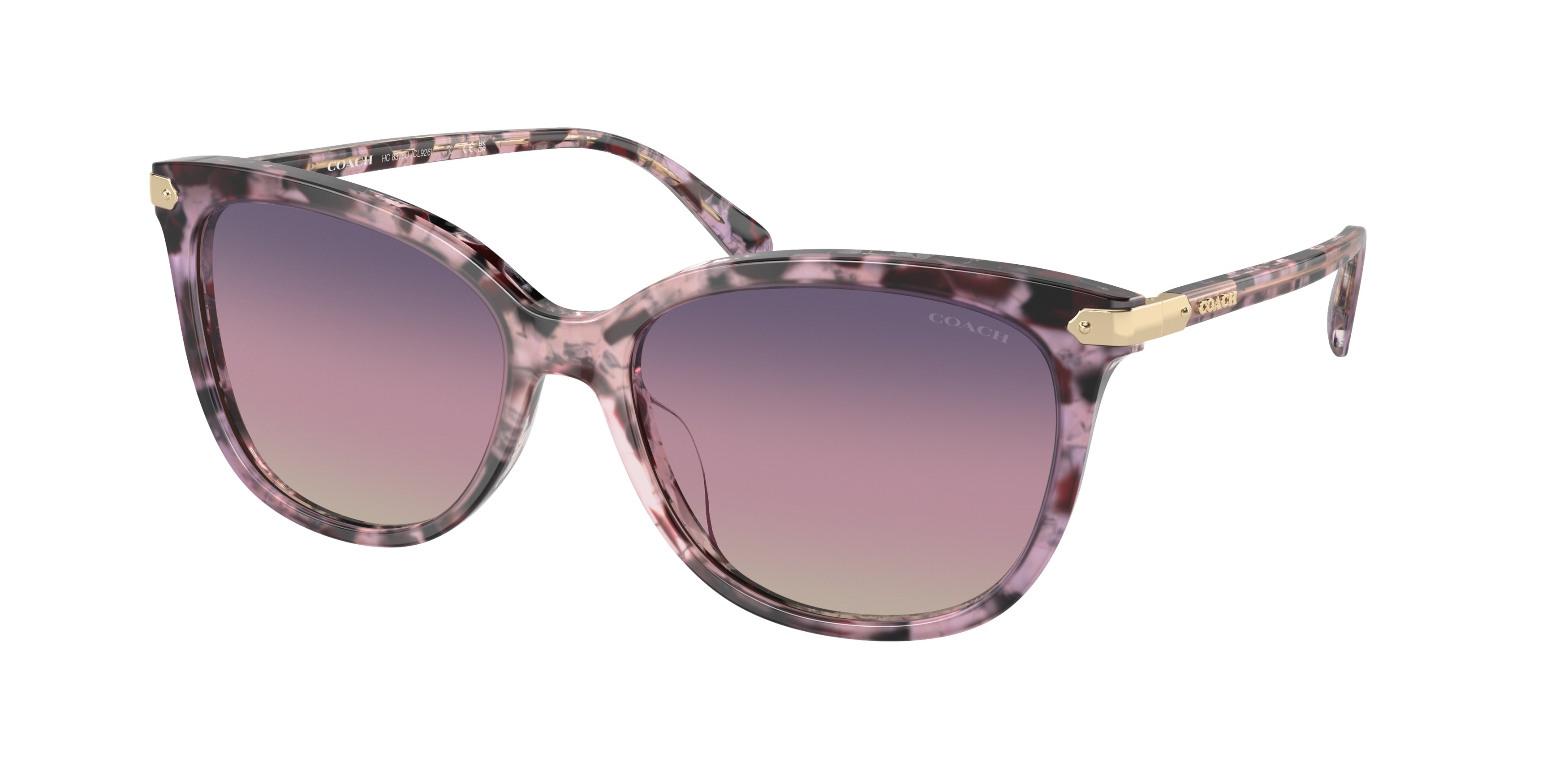 Coach CL926 HC8378U Cat Eye Sunglasses  5777U6-Iris Tortoise 57-145-17 - Color Map Tortoise