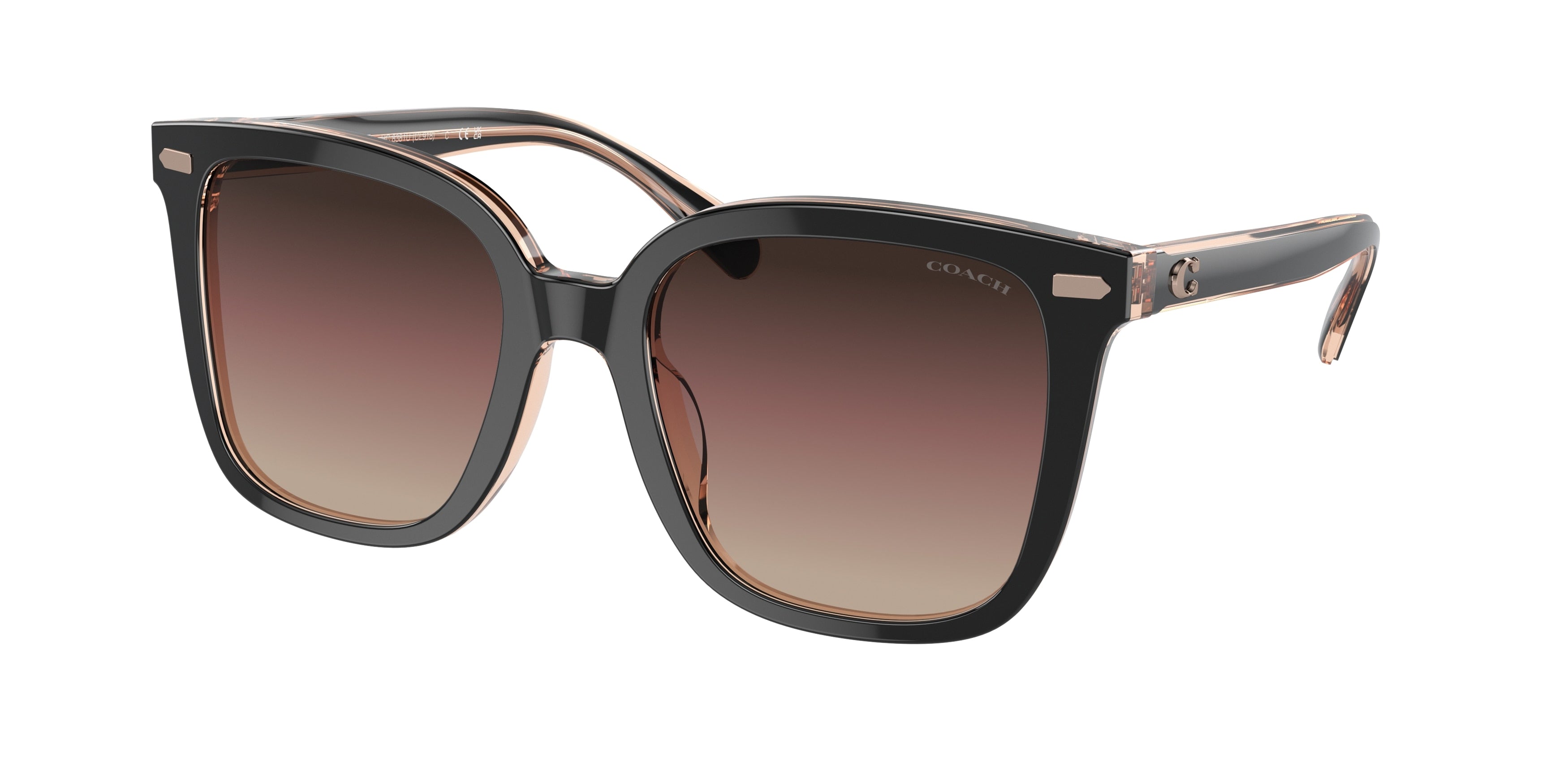 Coach CL918 HC8381U Square Sunglasses  5781E2-Black 54-145-20 - Color Map Black