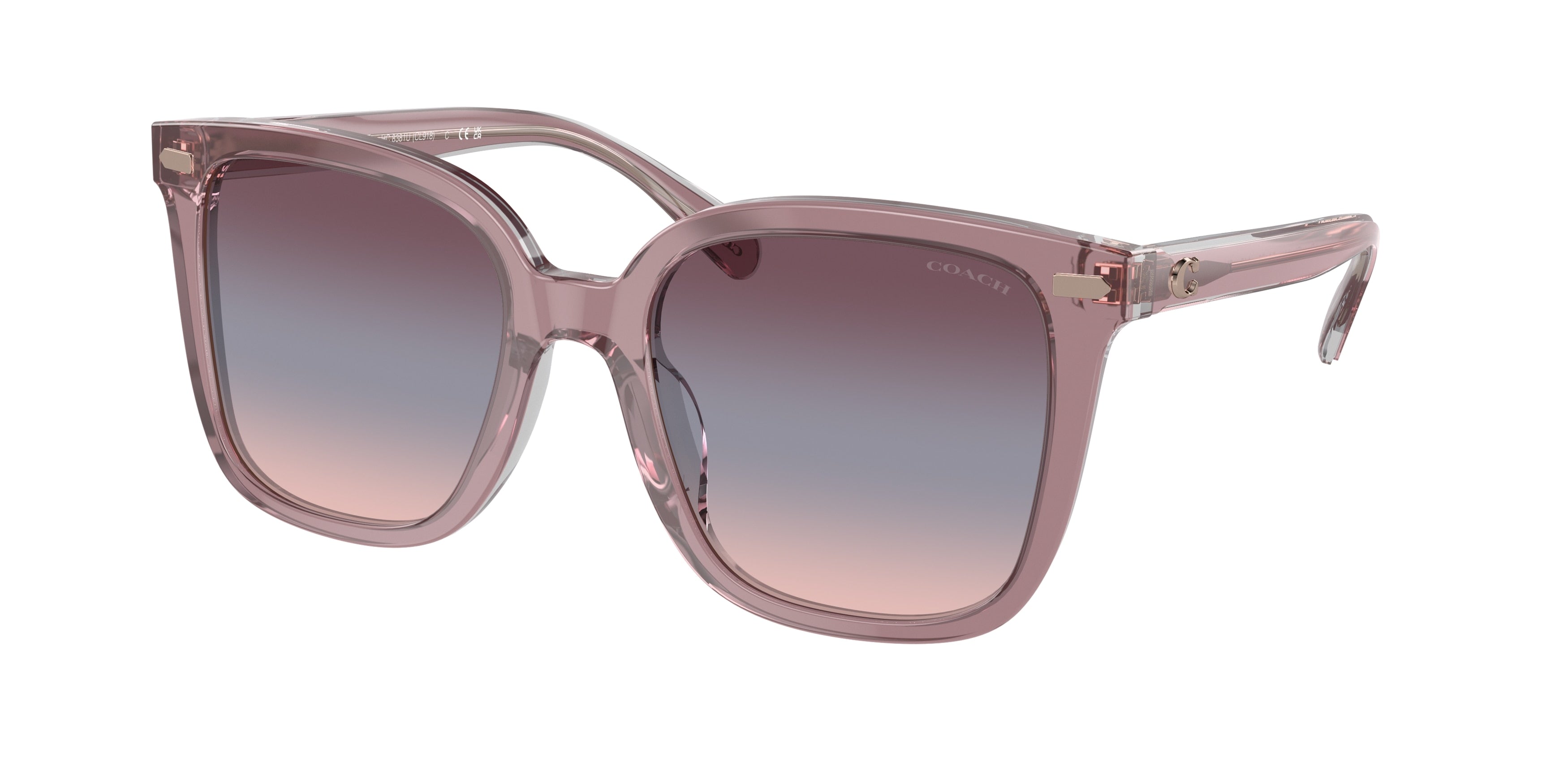 Coach CL918 HC8381U Square Sunglasses  57820J-Pink 54-145-20 - Color Map Pink