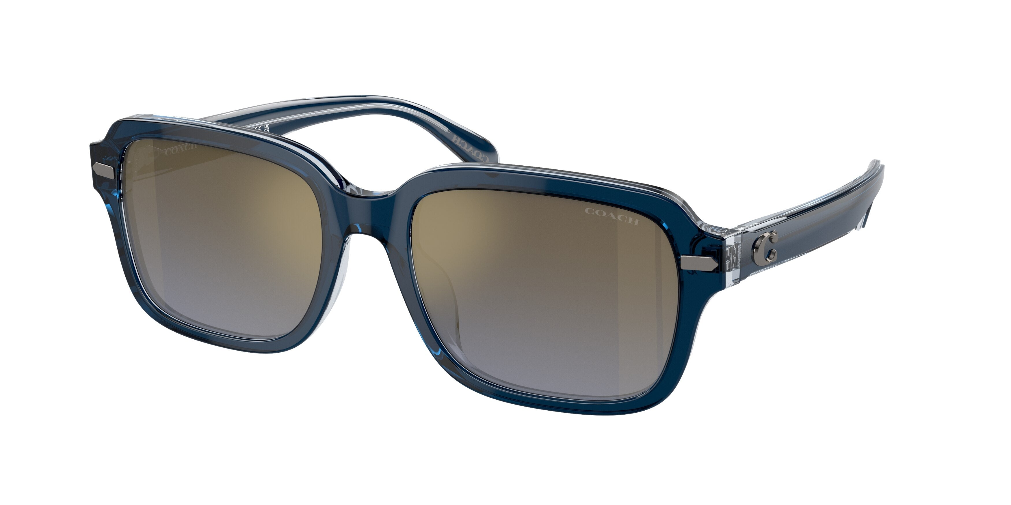 Coach CL914 HC8388U Square Sunglasses  57571G-Dark Blue/Light Blue 56-145-19 - Color Map Blue