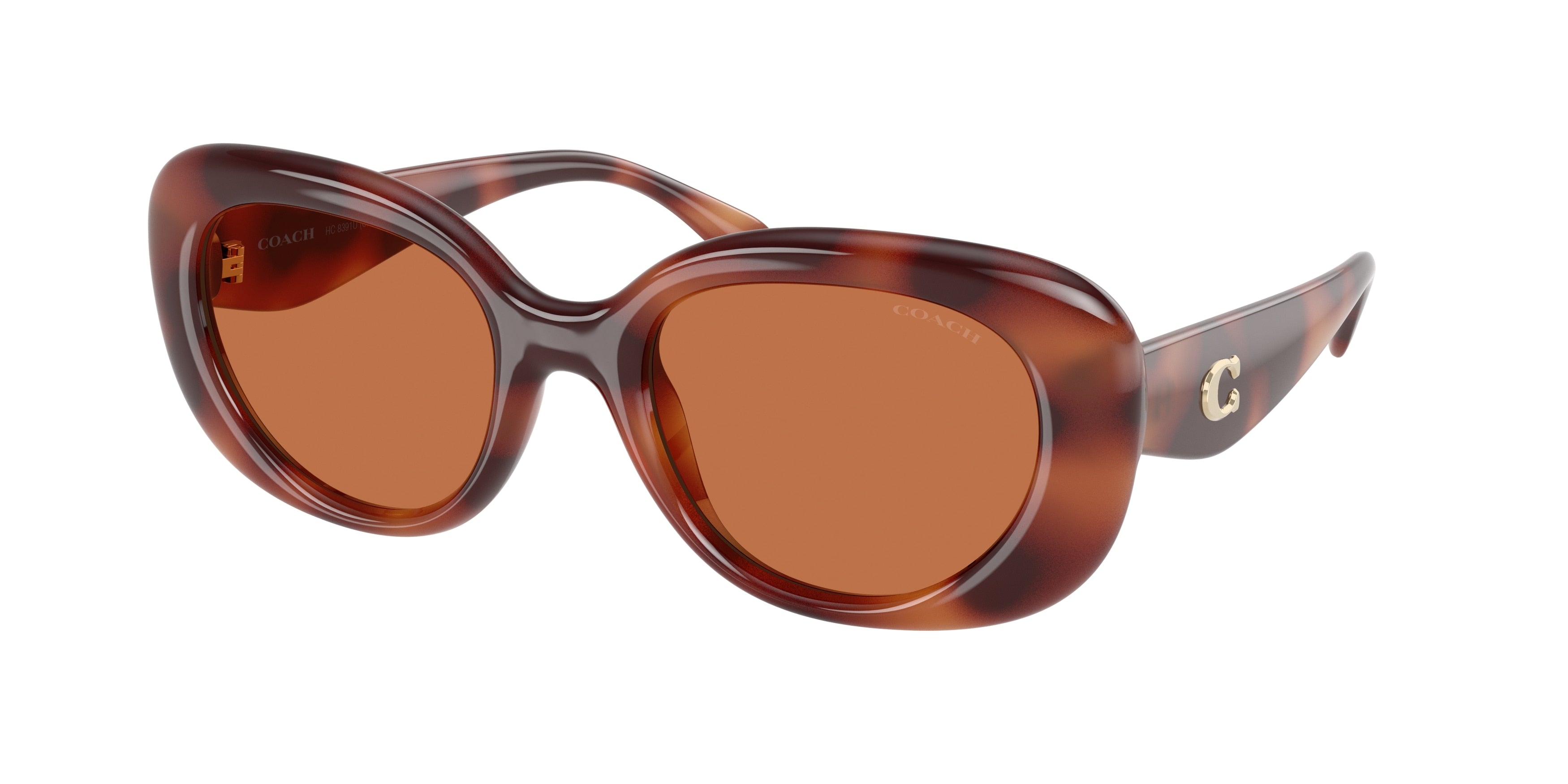 Coach CR609 HC8391U Oval Sunglasses  577473-Caramel Tortoise 53-140-21 - Color Map Tortoise