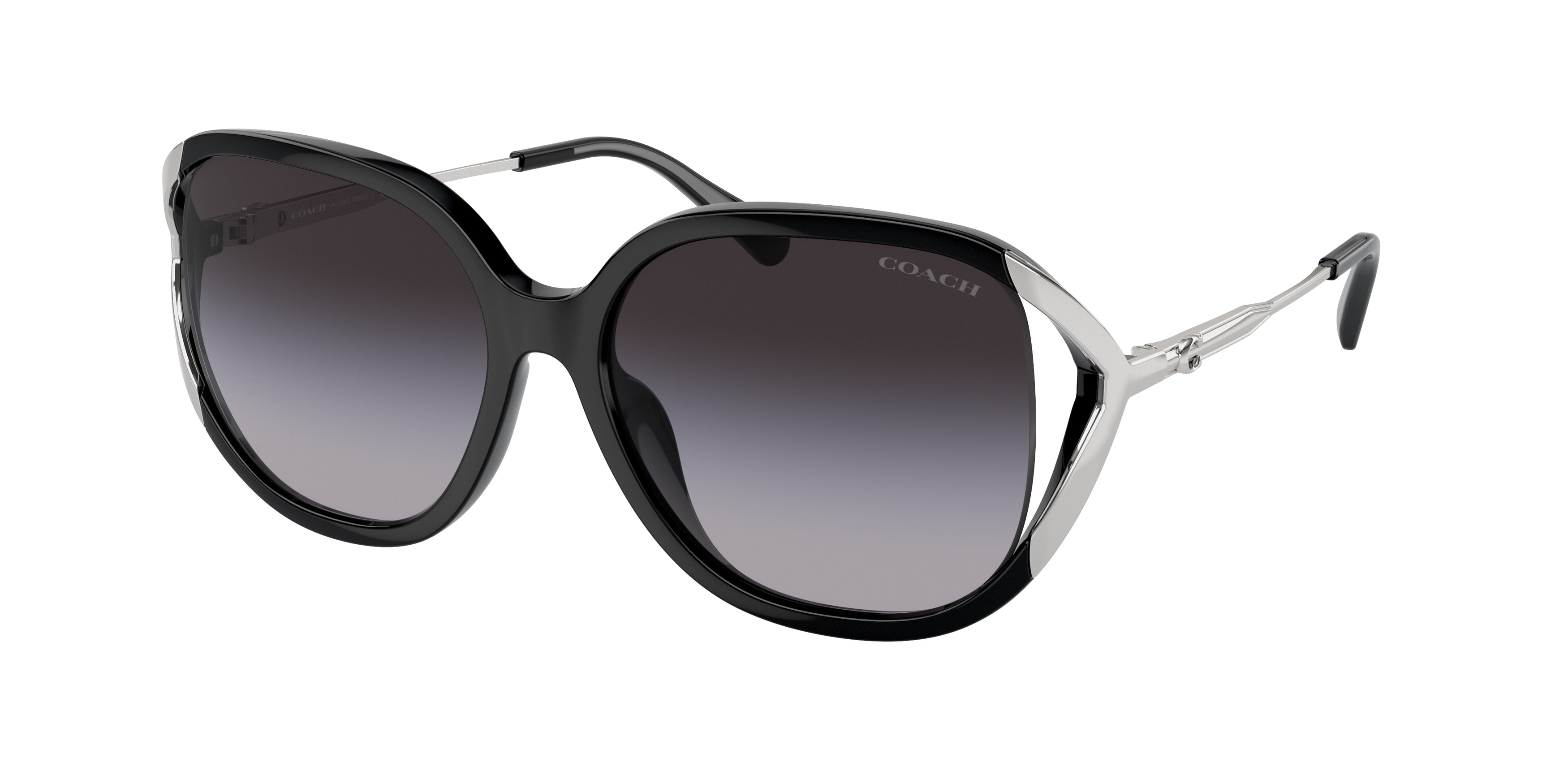 Coach CR620 HC8396U Square Sunglasses  50028G-Black 56-140-16 - Color Map Black