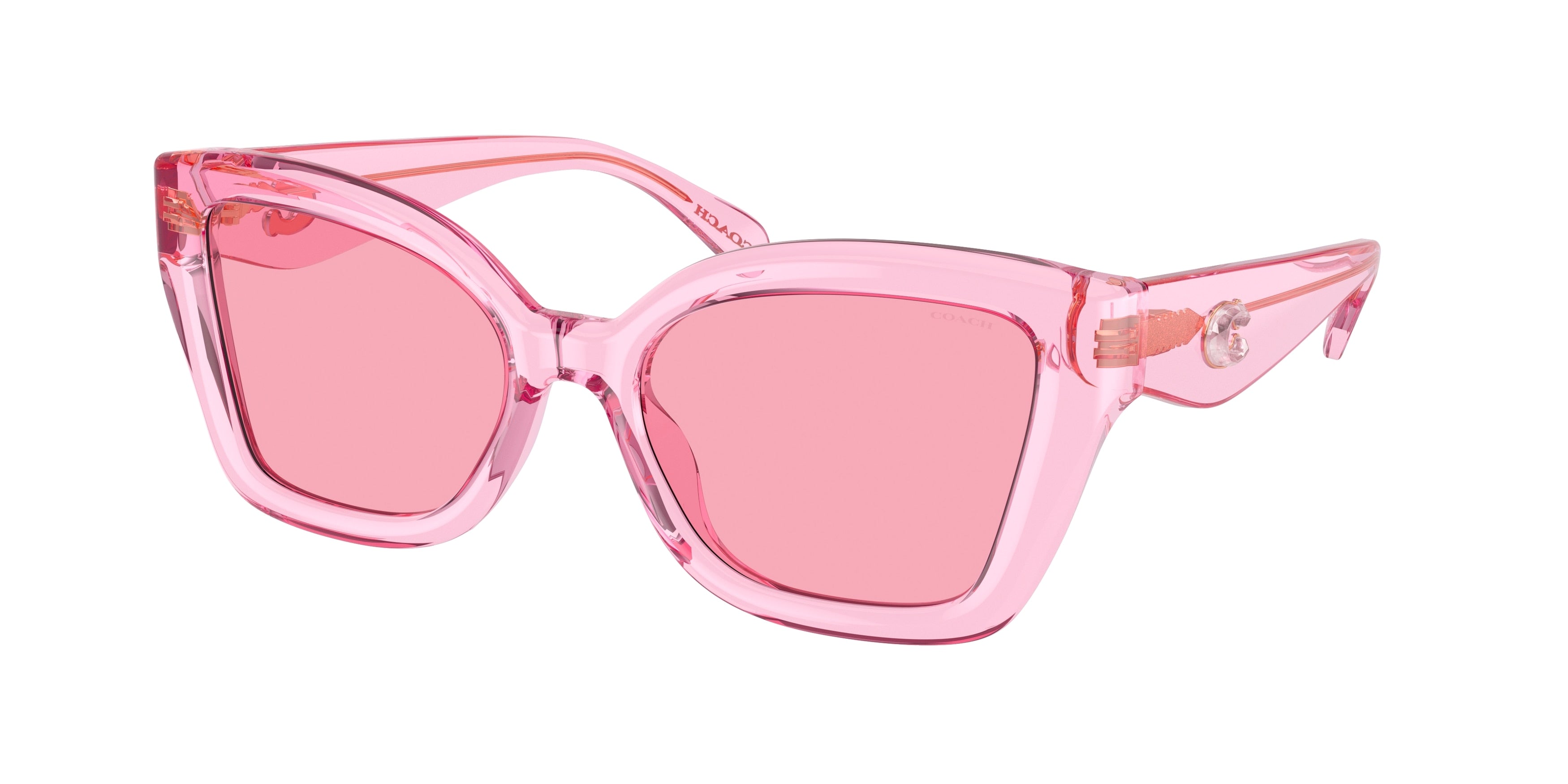 Coach CS544 HC8405U Cat Eye Sunglasses  583084- 54-140-18 - Color Map Pink Solid