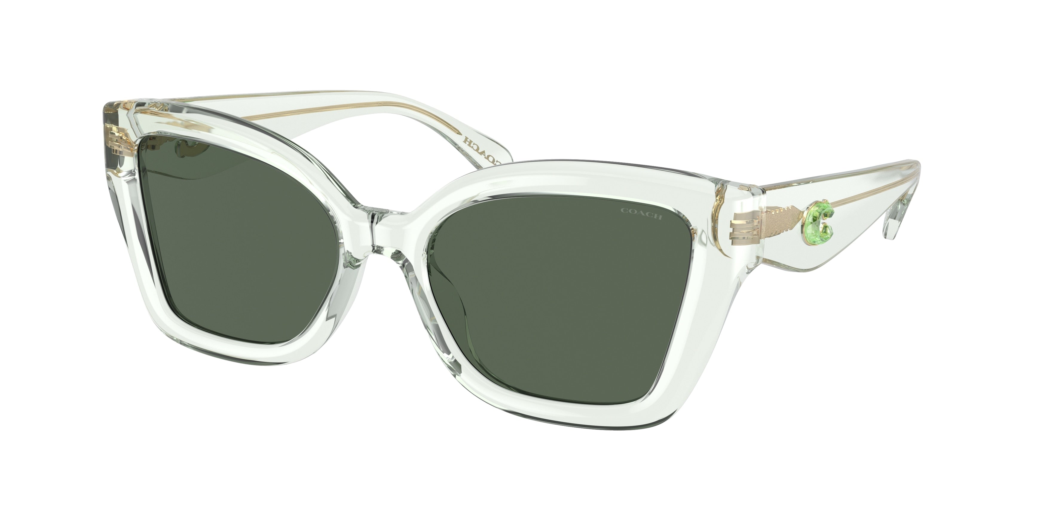 Coach CS544 HC8405U Cat Eye Sunglasses  583271- 54-140-18 - Color Map Green Solid