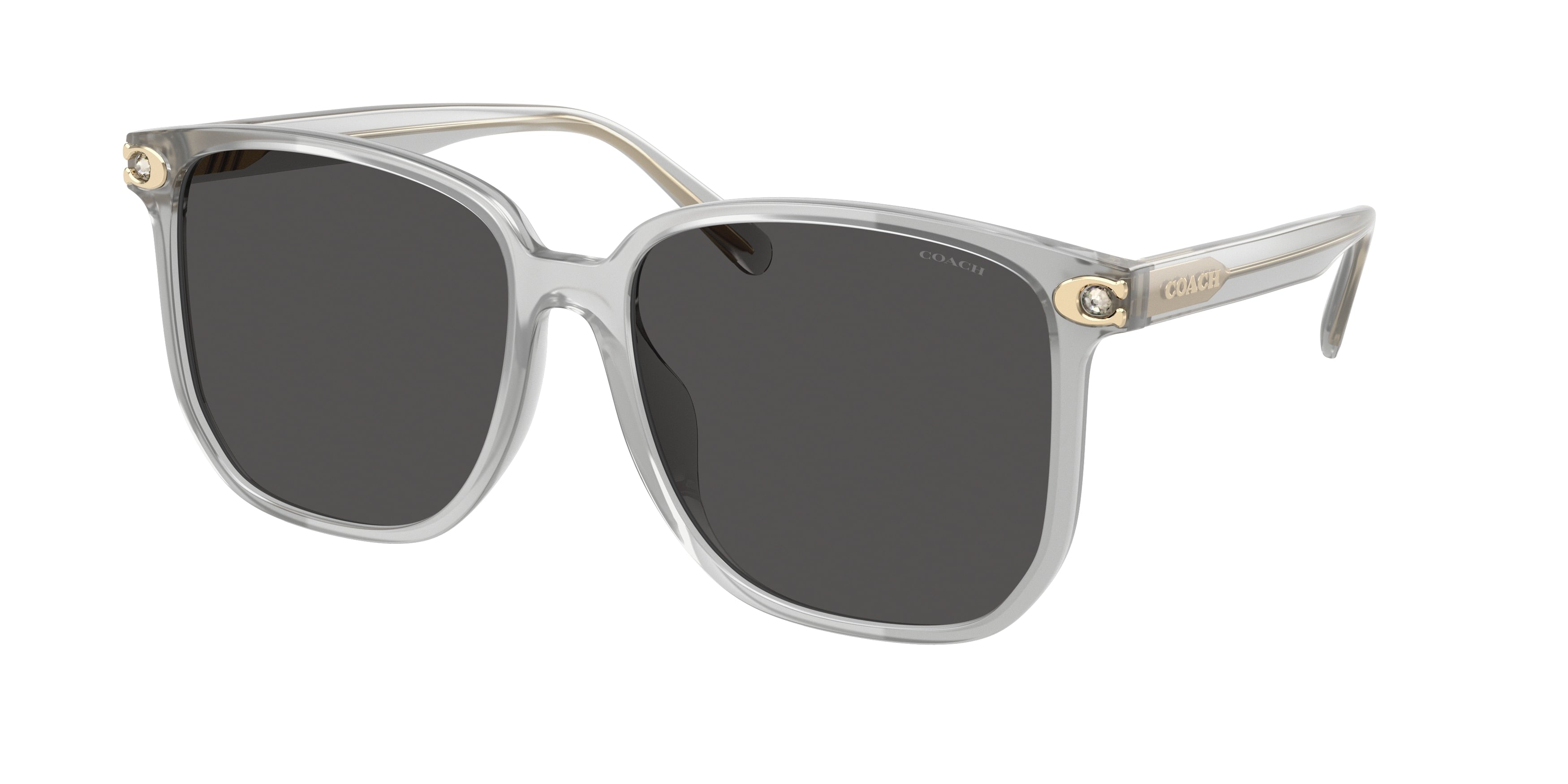Coach CW419 HC8413BD Square Sunglasses  561487-Transparent Dove 58-150-16 - Color Map Transparent