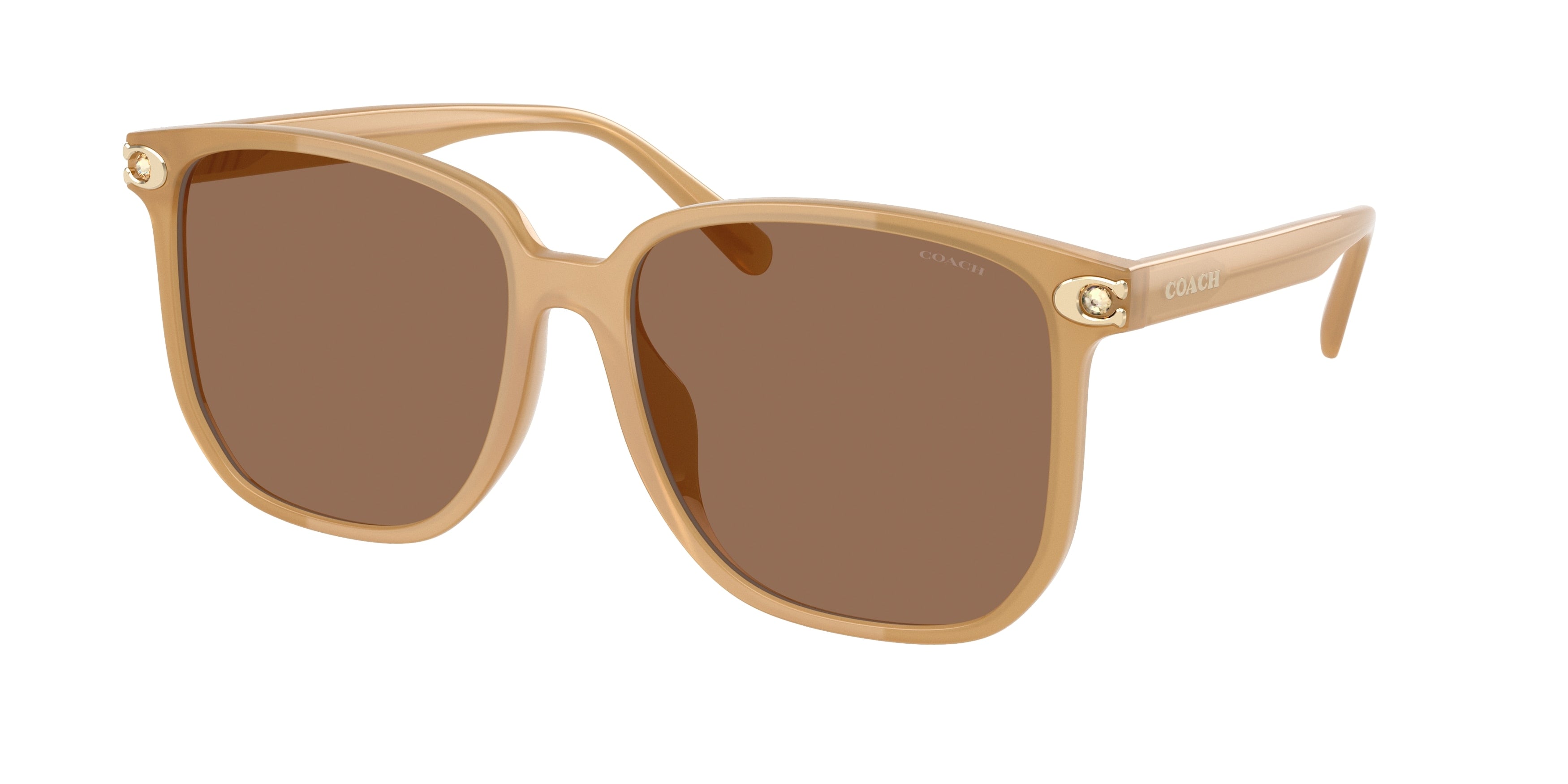 Coach CW419 HC8413BD Square Sunglasses  585473-Milky Tea 58-150-16 - Color Map Brown