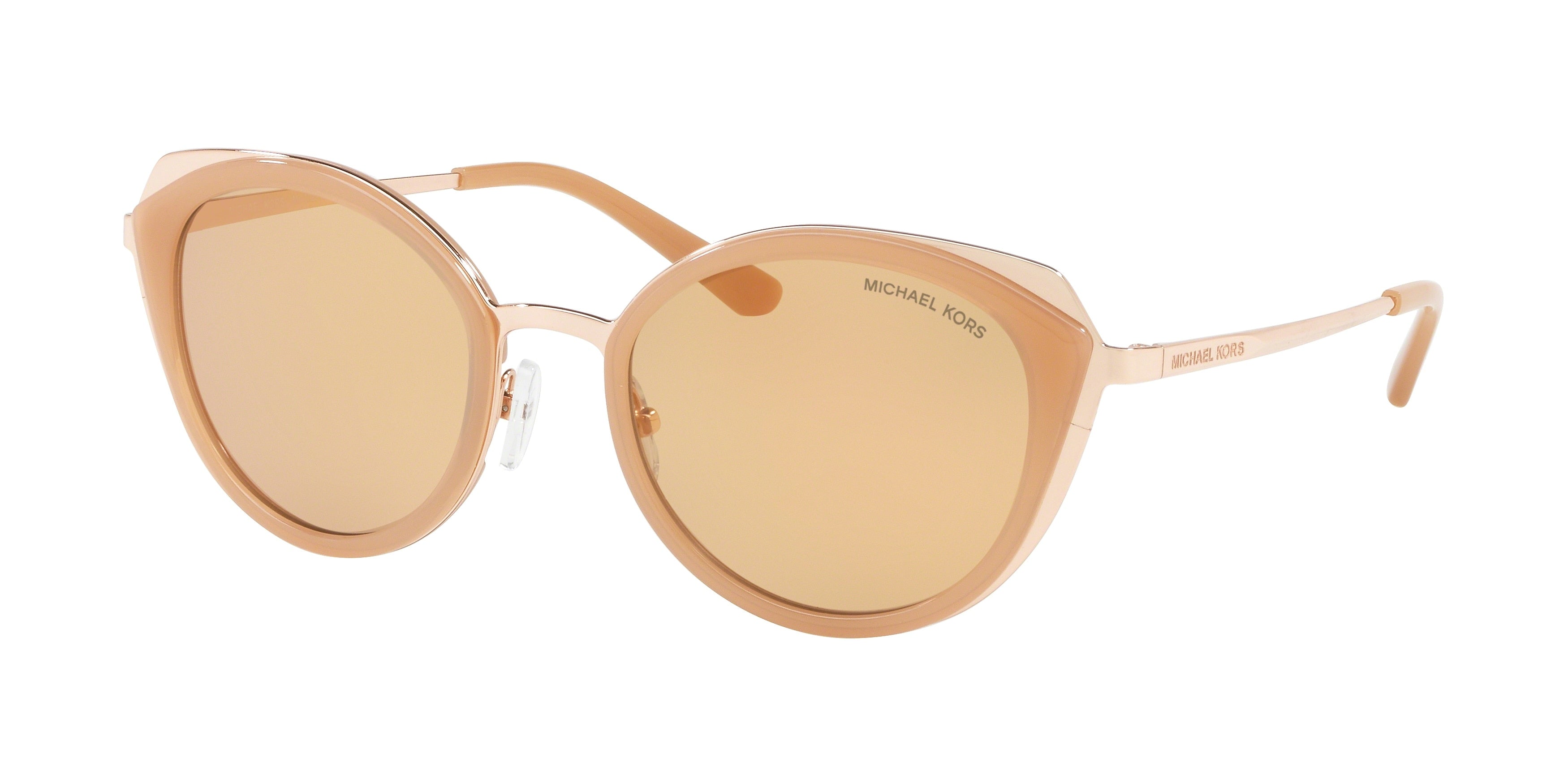 Michael Kors CHARLESTON MK1029 Phantos Sunglasses  1026R1-Rose Gold/Milky Lt Brown 52-140-20 - Color Map Pink