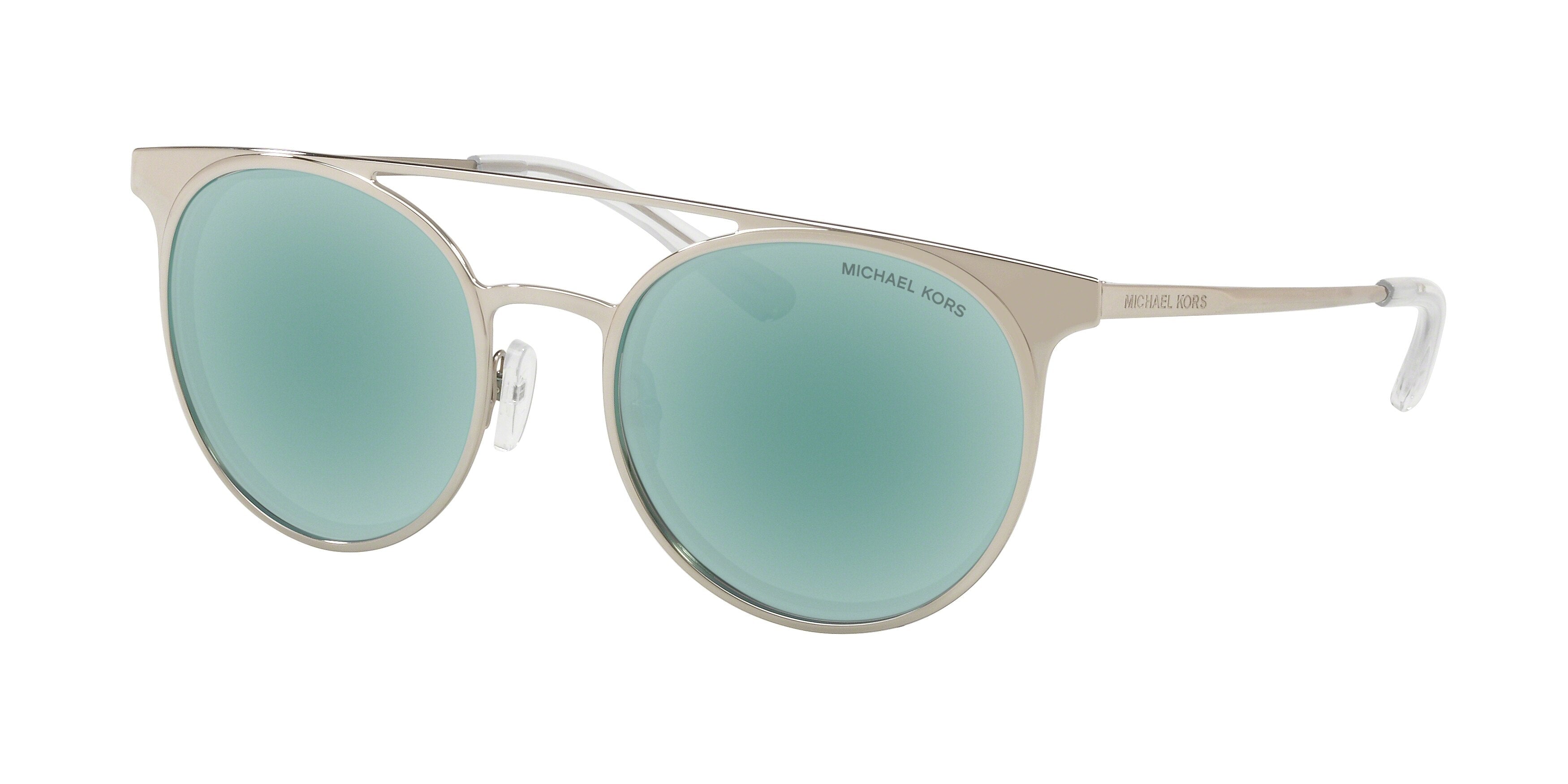 Michael Kors GRAYTON MK1030 Round Sunglasses  113725-Shiny Silver - Tone 52-140-19 - Color Map Silver