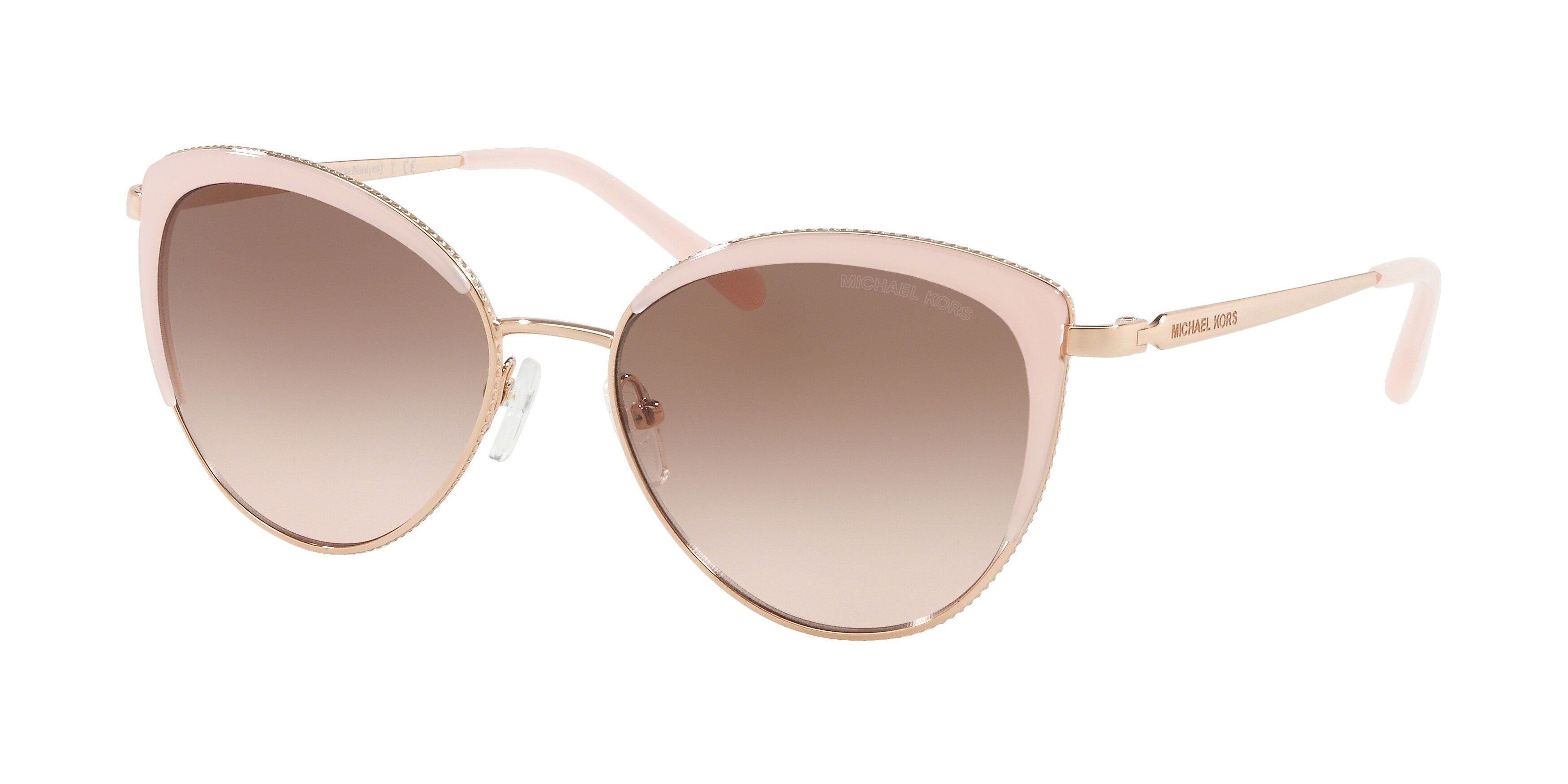 Michael Kors KEY BISCAYNE MK1046 Cat Eye Sunglasses  110811-Rose Gold/Light Pink 56-140-17 - Color Map Pink