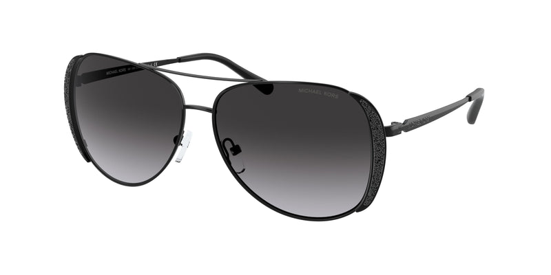 Michael Kors CHELSEA GLAM MK1082 Pilot Sunglasses  10618G-Black 58-140-13 - Color Map Black