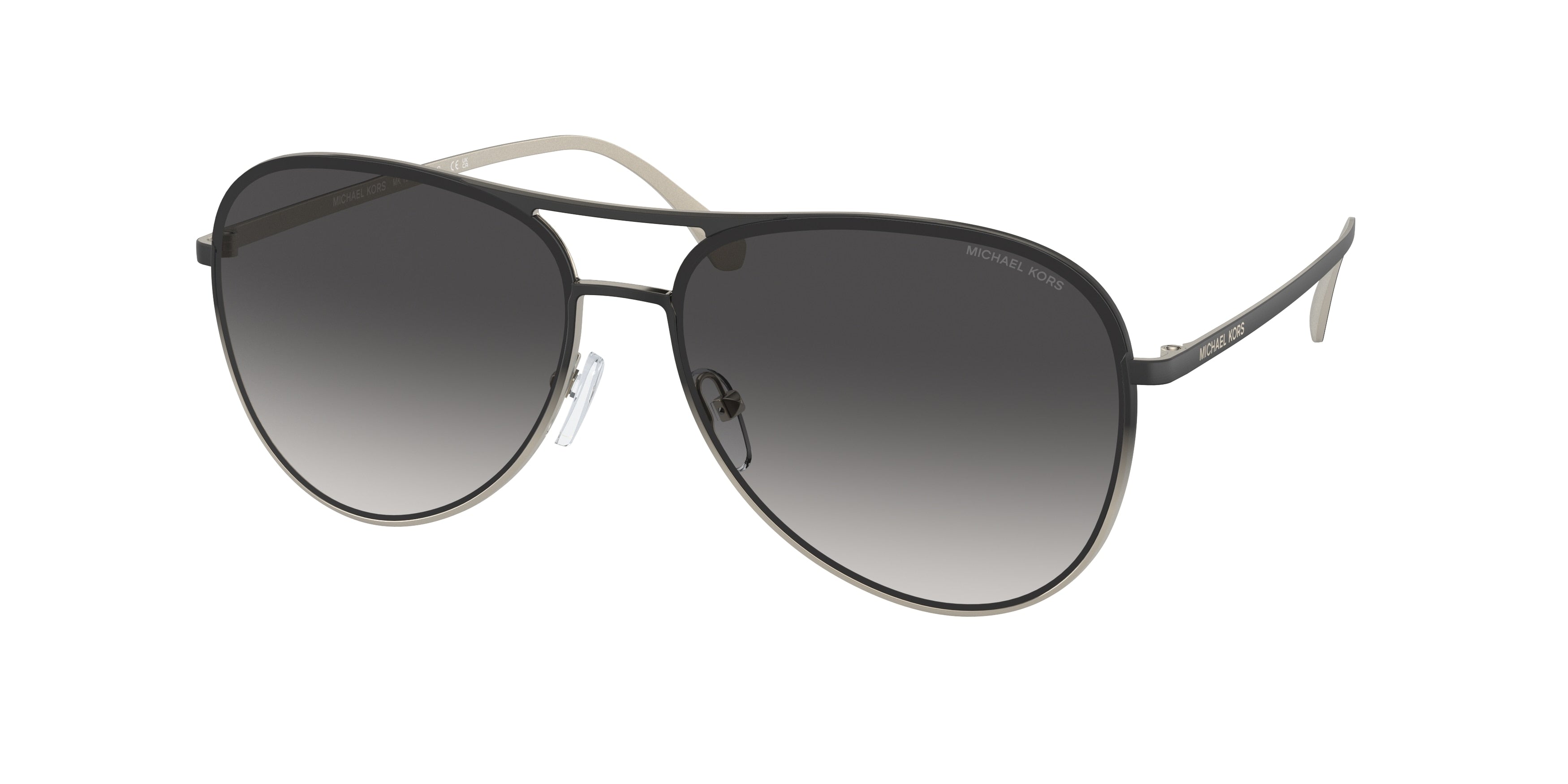 Michael Kors KONA MK1089 Pilot Sunglasses  100186-Black Light Gold Gradient 59-140-14 - Color Map Black