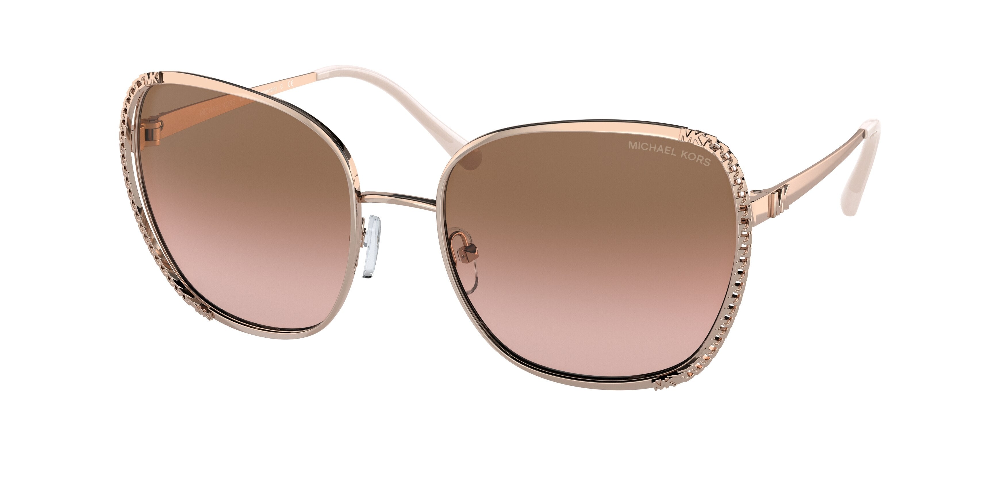 Michael Kors AMSTERDAM MK1090 Square Sunglasses  110811-Rose Gold 59-145-19 - Color Map Gold
