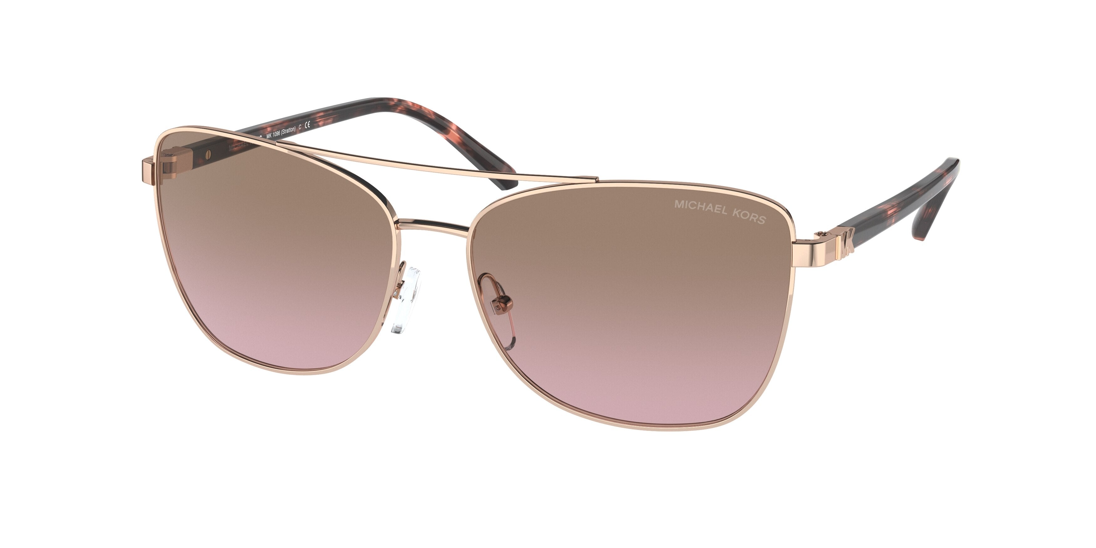 Michael Kors STRATTON MK1096 Pilot Sunglasses  110814-Rose Gold 59-140-15 - Color Map Gold