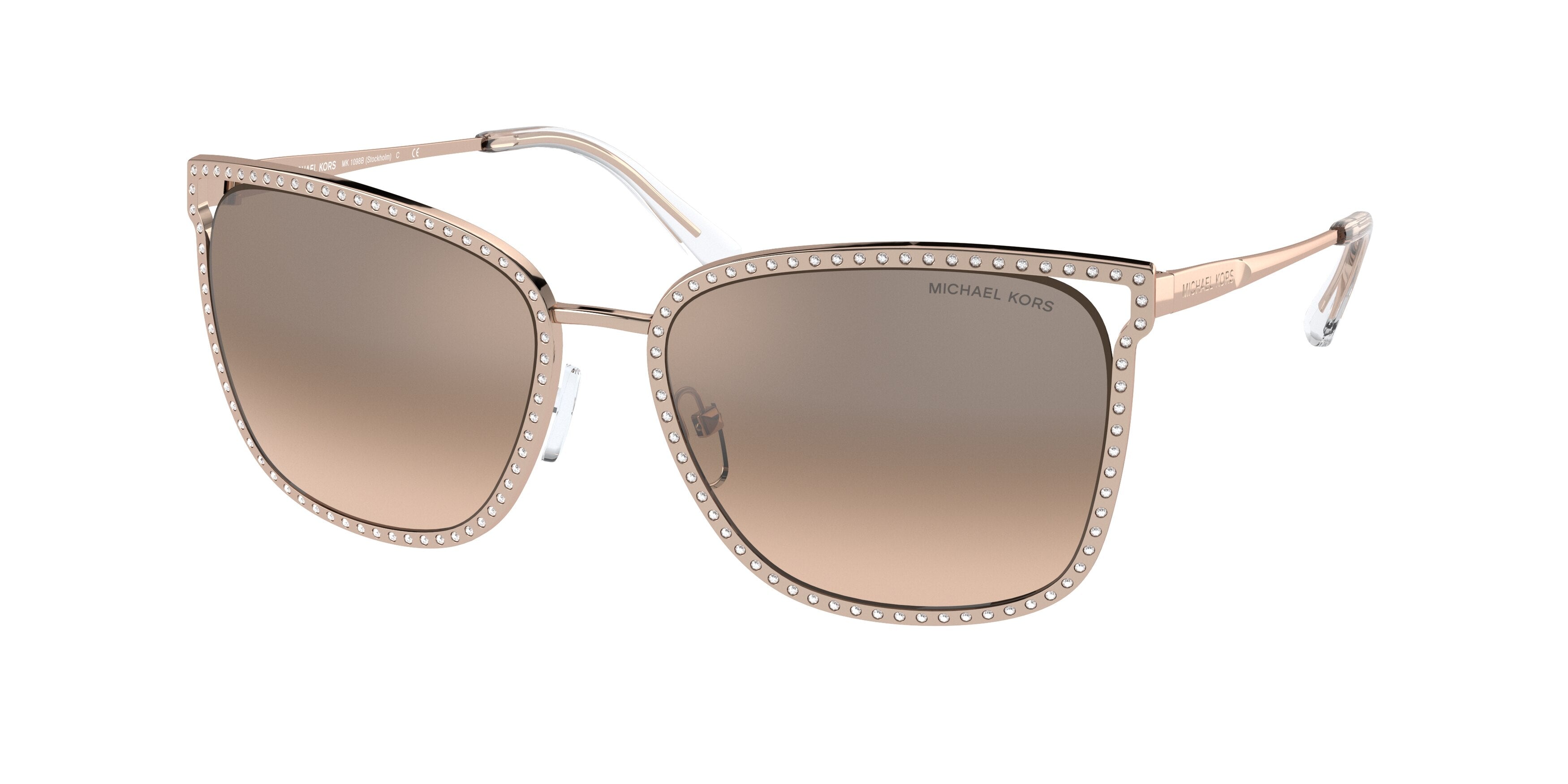 Michael Kors STOCKHOLM MK1098B Square Sunglasses  11088Z-Rose Gold 57-145-17 - Color Map Gold