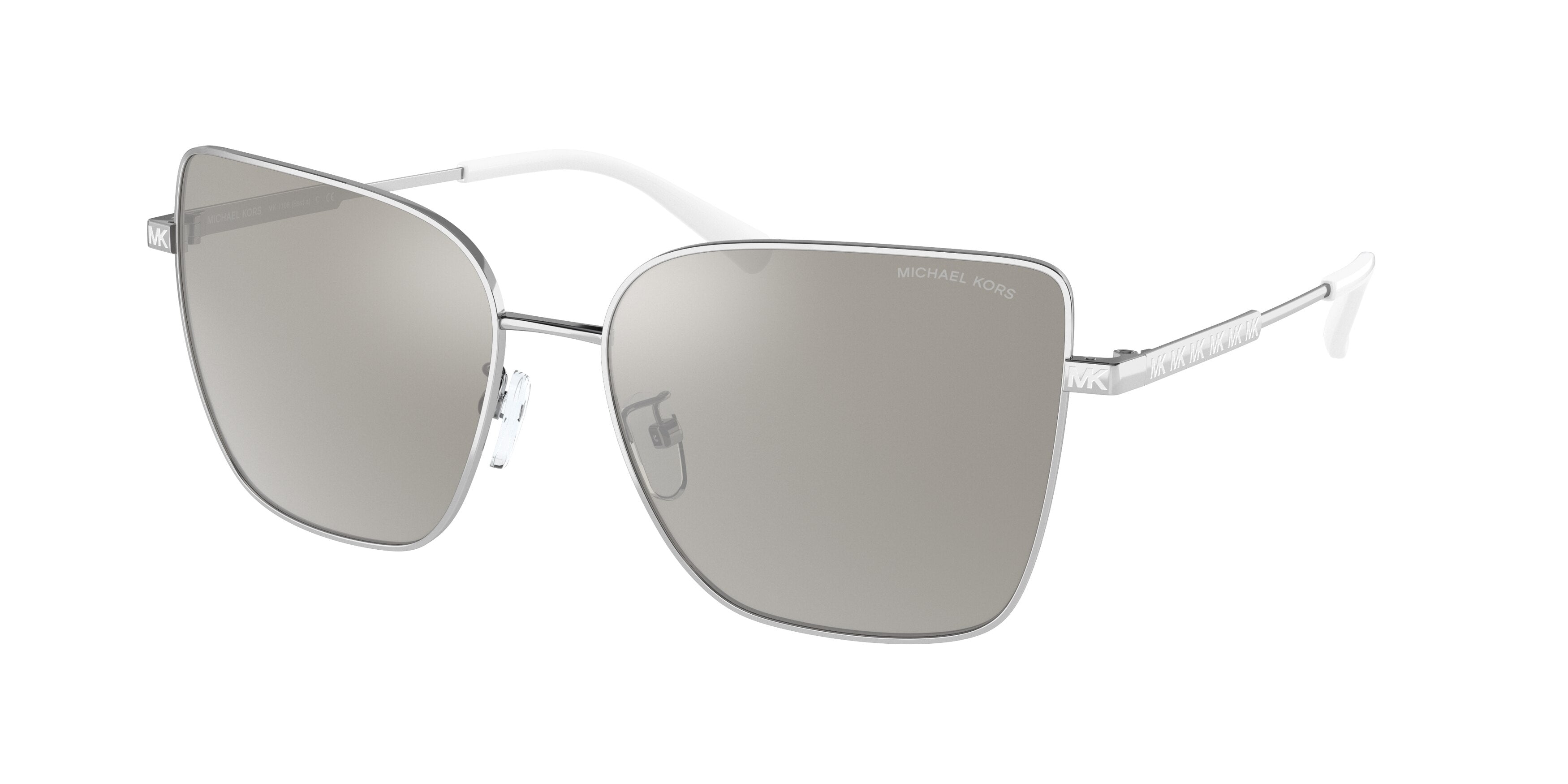 Michael Kors BASTIA MK1108 Butterfly Sunglasses  11536G-Silver 57-145-16 - Color Map Silver