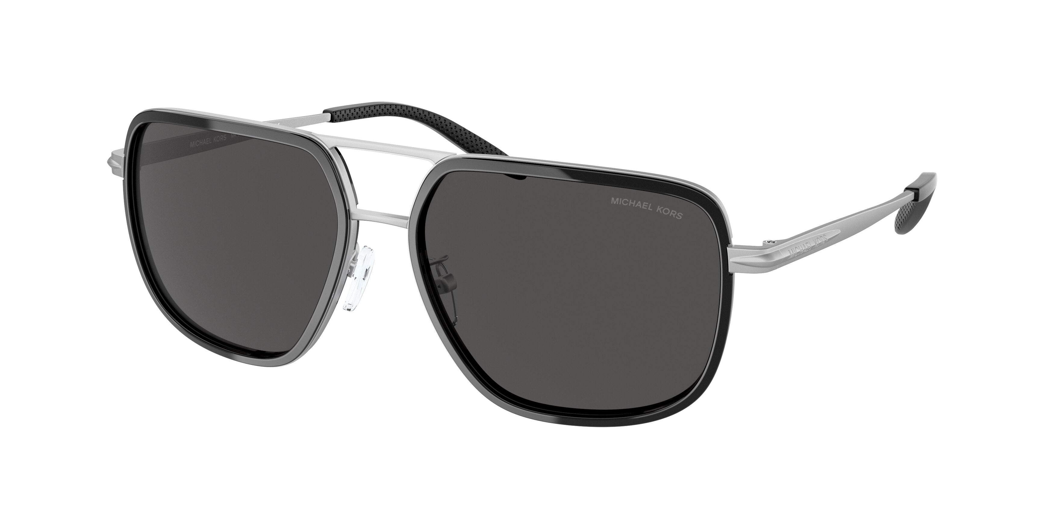 Michael Kors DEL RAY MK1110 Rectangle Sunglasses  120687-Matte Silver 59-145-16 - Color Map Silver