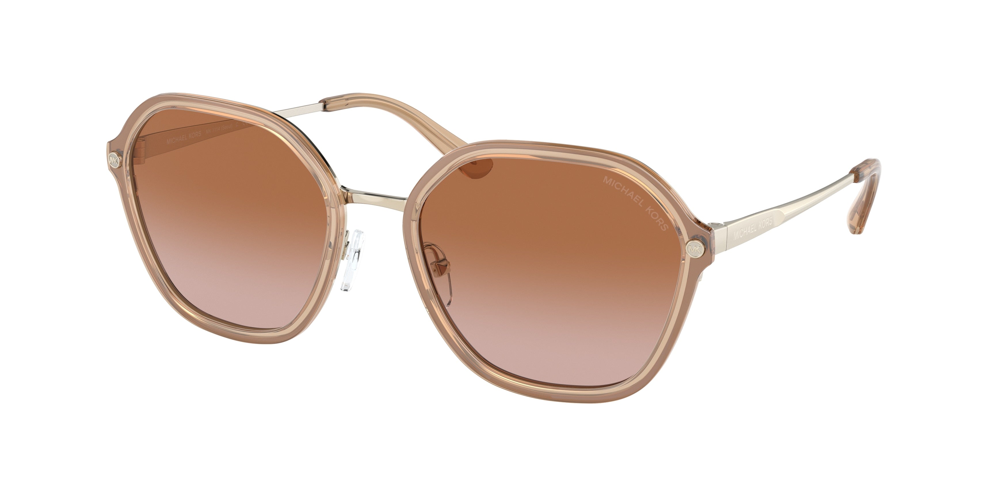 Michael Kors SEOUL MK1114 Irregular Sunglasses  101413-Light Gold 56-140-19 - Color Map Gold