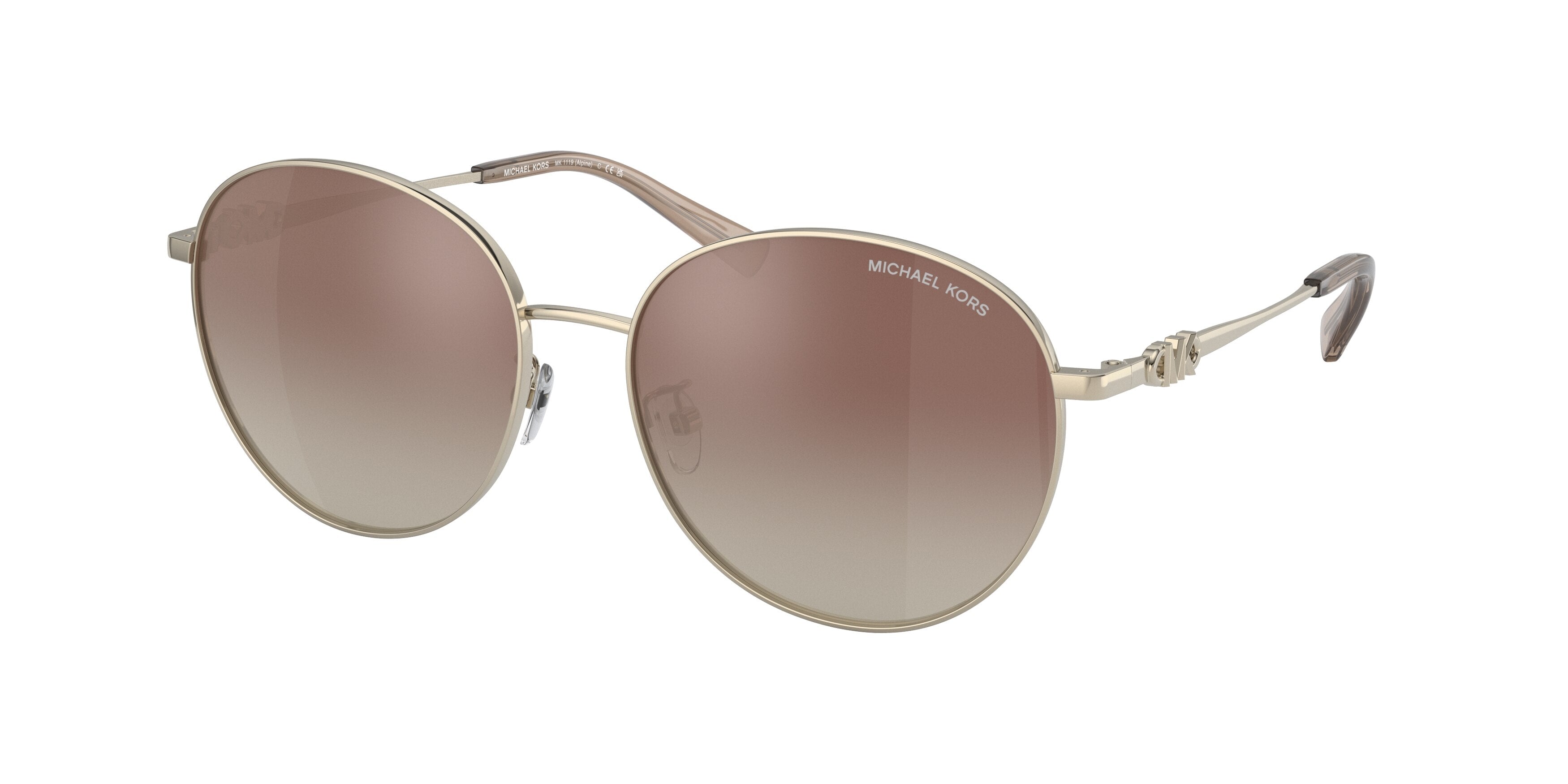Michael Kors ALPINE MK1119 Round Sunglasses  10146U-Light Gold 57-140-16 - Color Map Gold