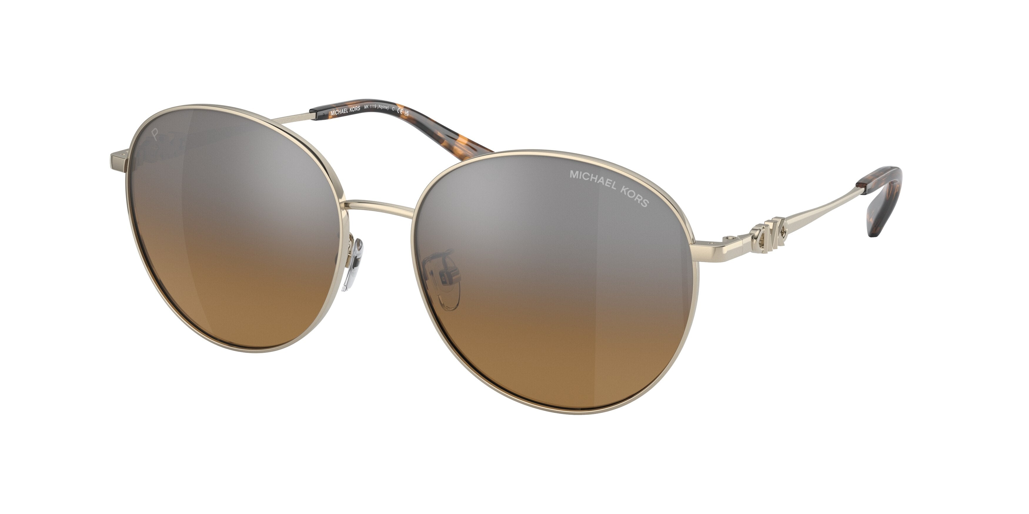 Michael Kors ALPINE MK1119 Round Sunglasses  101484-Light Gold 57-140-16 - Color Map Gold
