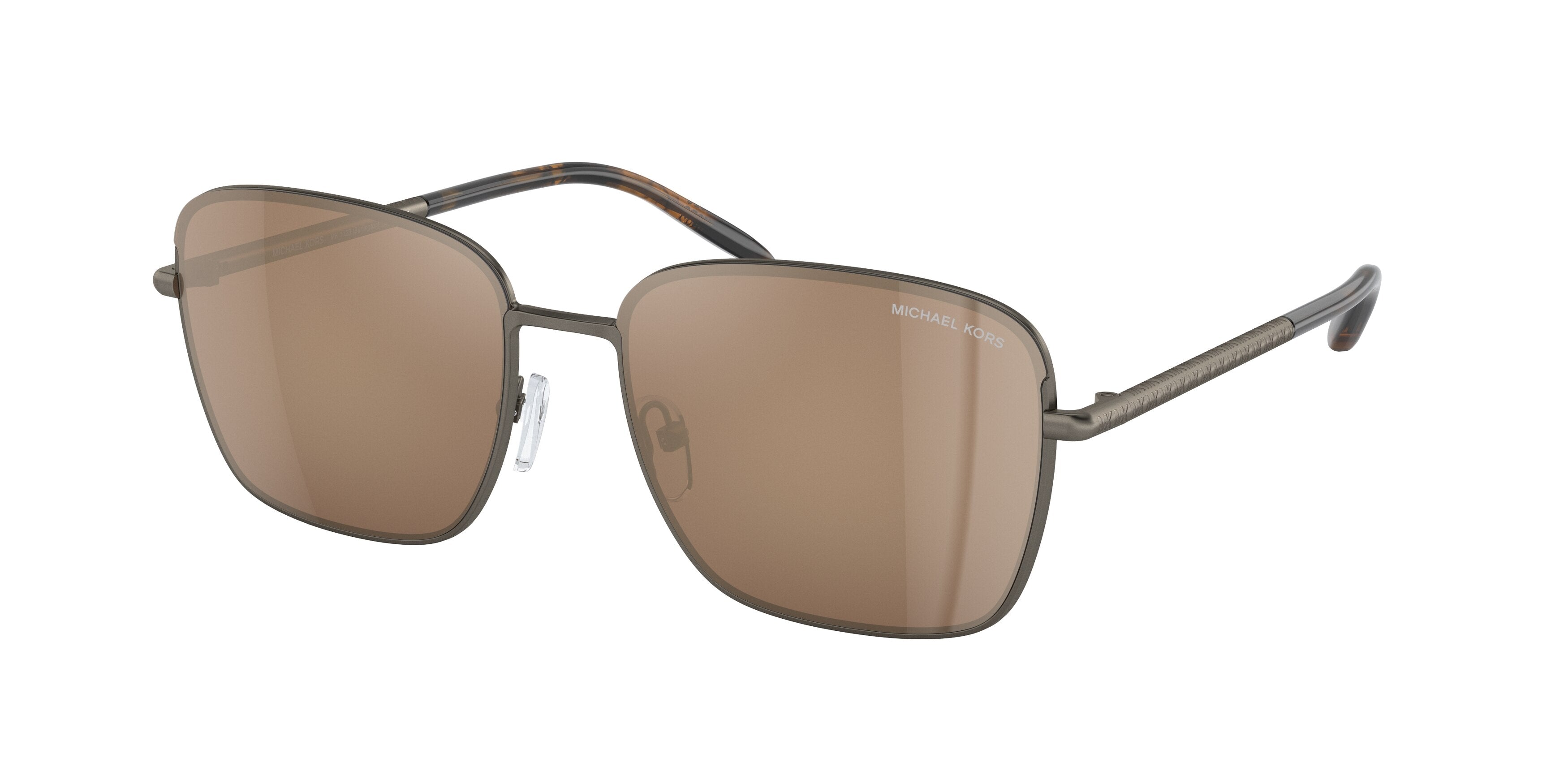 Michael Kors BURLINGTON MK1123 Square Sunglasses  10017P-Matte Husk 57-145-16 - Color Map Grey