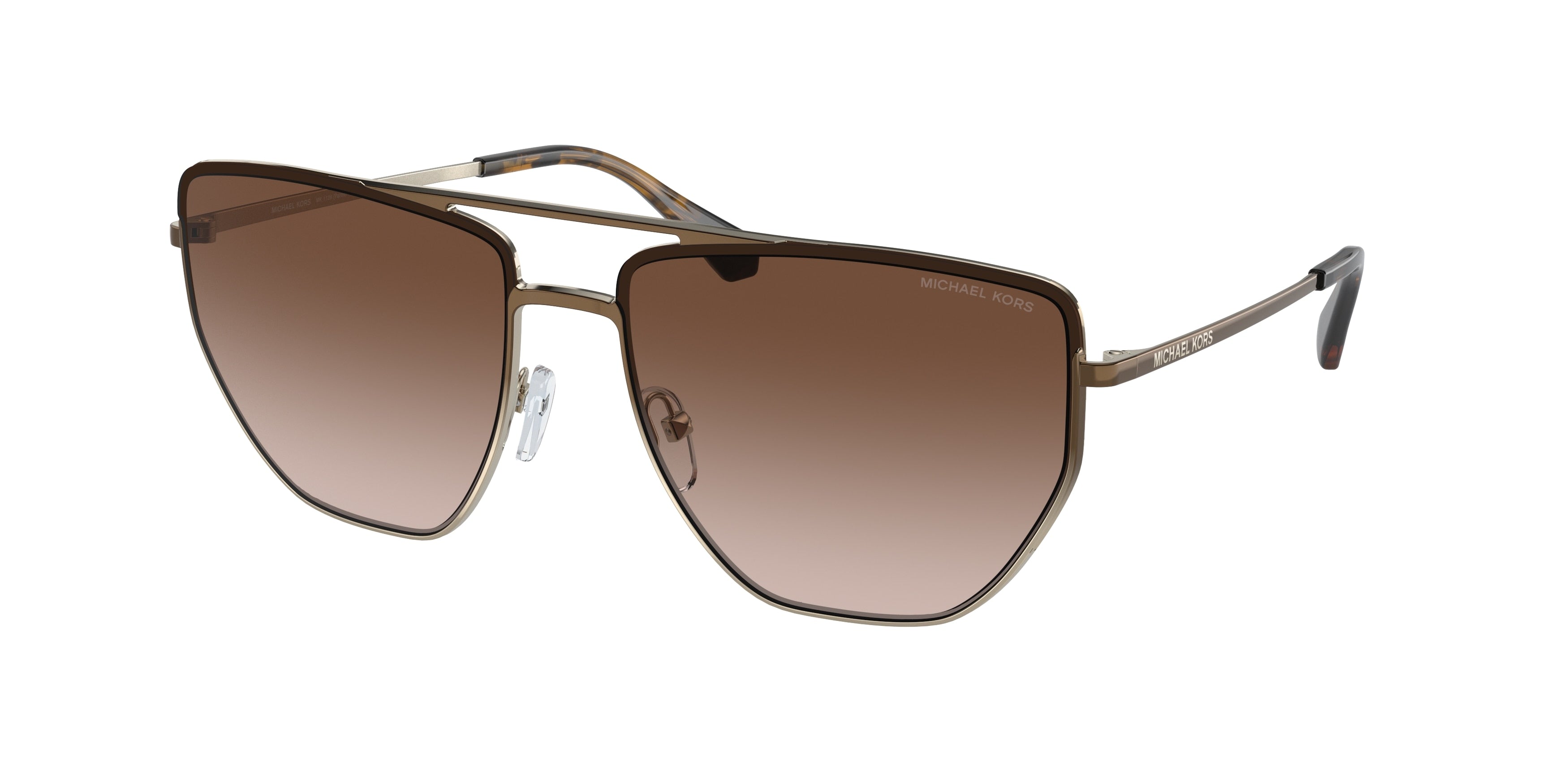 Michael Kors PAROS MK1126 Pilot Sunglasses  101413-Mink Light Gold Gradient 60-140-15 - Color Map Gold