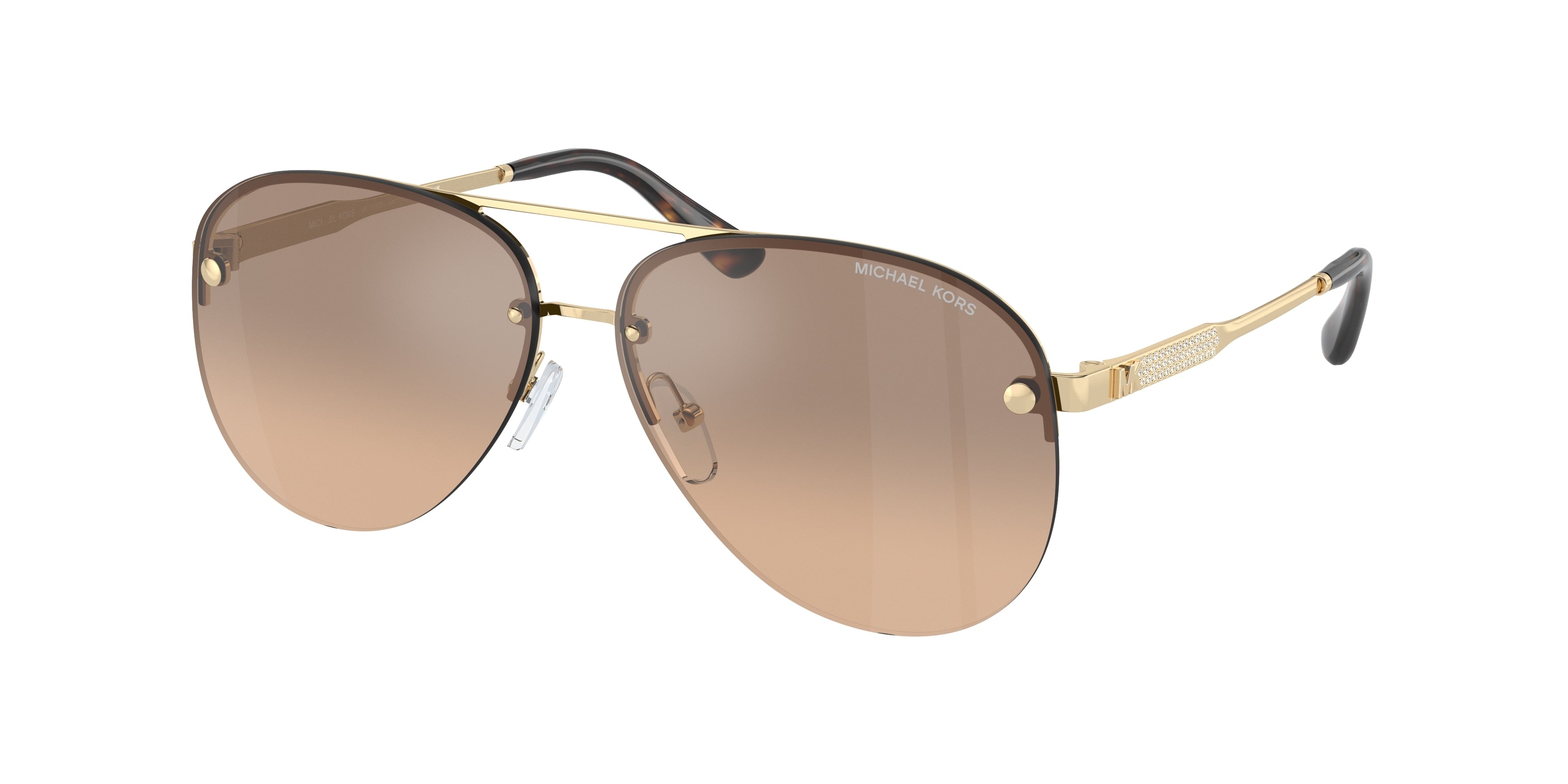 Michael Kors EAST SIDE MK1135B Pilot Sunglasses  10143D-Light Gold 59-140-12 - Color Map Gold