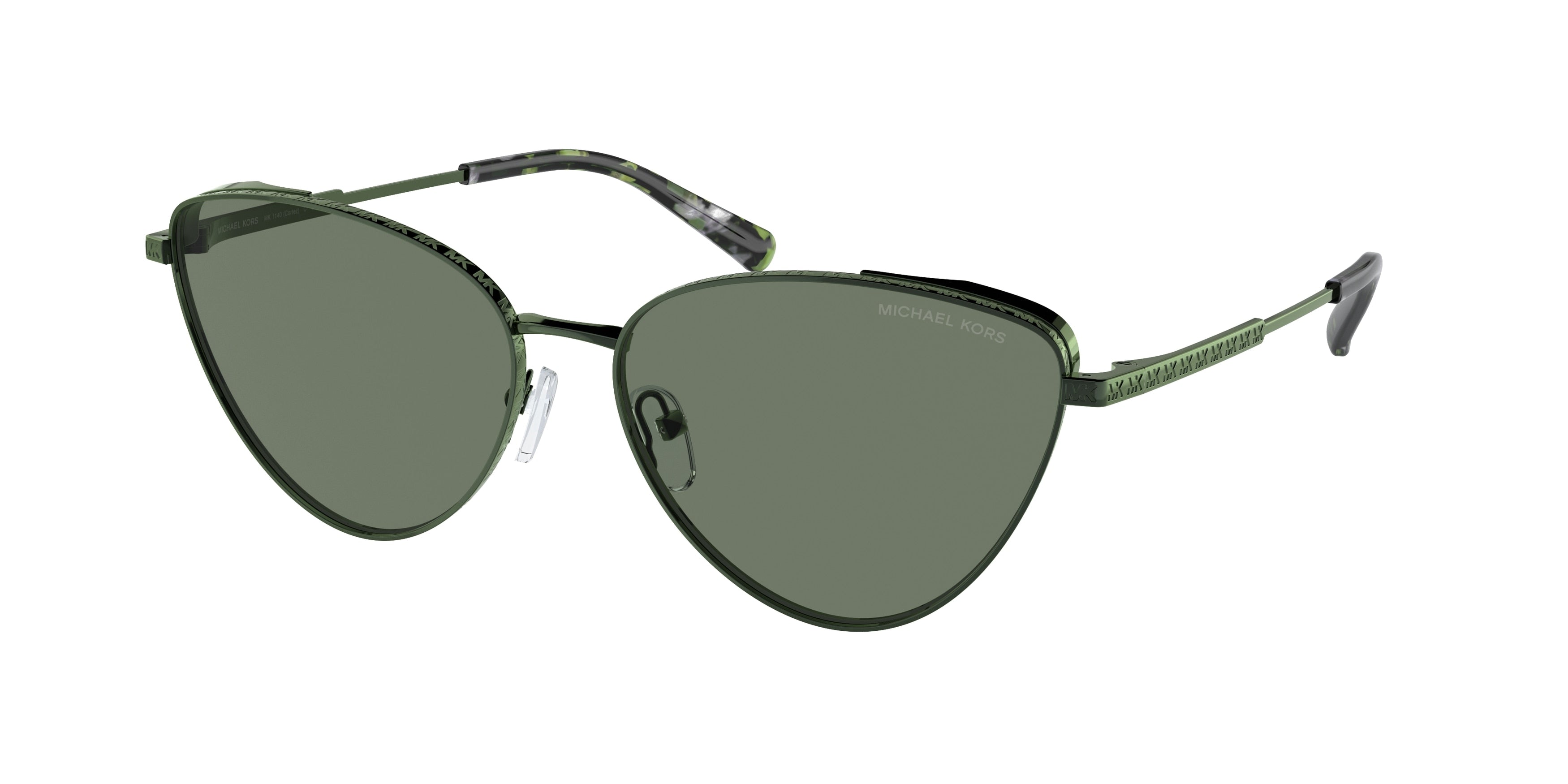 Michael Kors CORTEZ MK1140 Cat Eye Sunglasses  18943H-Amazon Green Metal 59-145-15 - Color Map Green