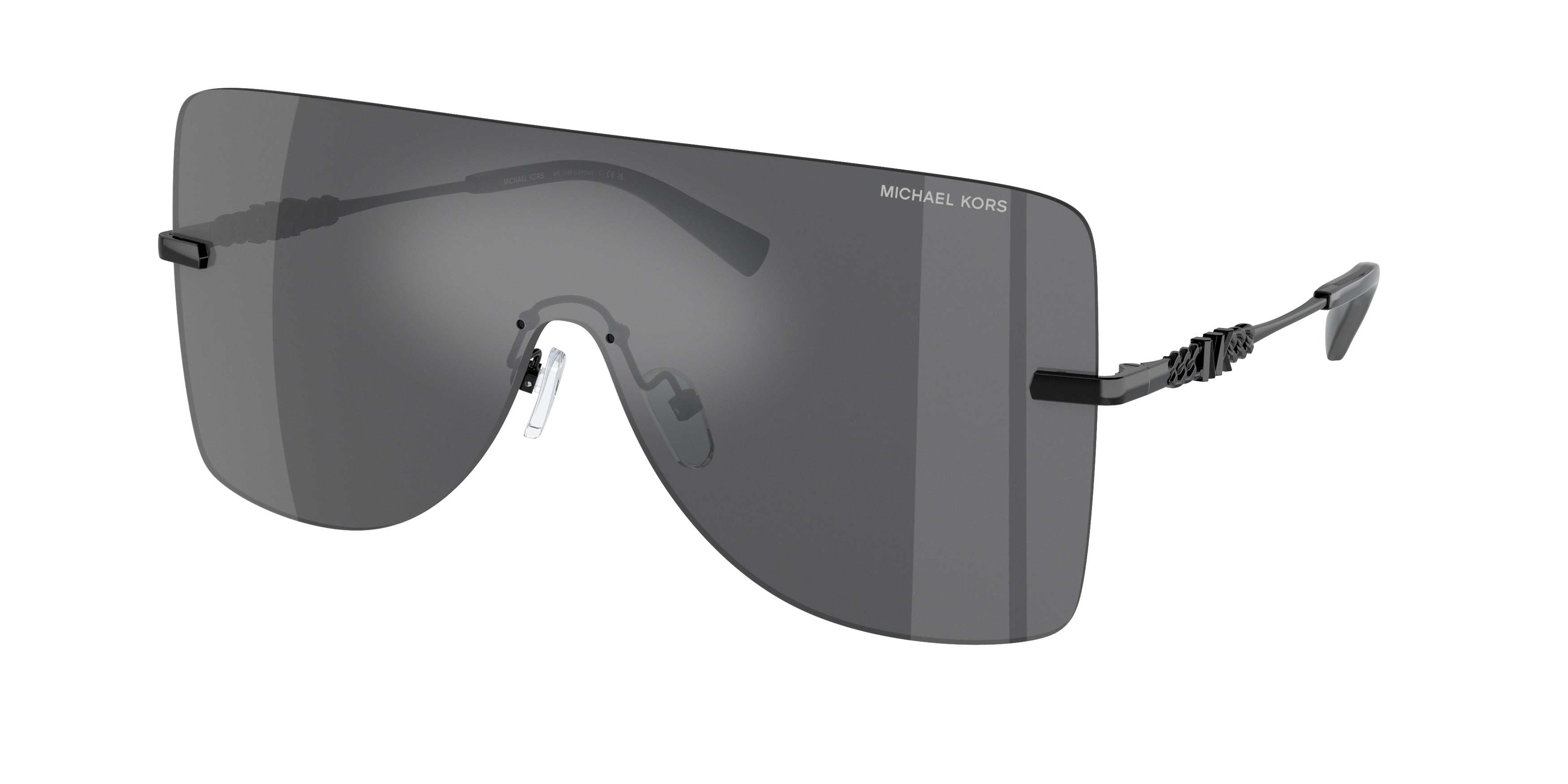 Michael Kors LONDON MK1148 Square Sunglasses  10056G-Grey Mirror Solid 38-140-138 - Color Map Grey
